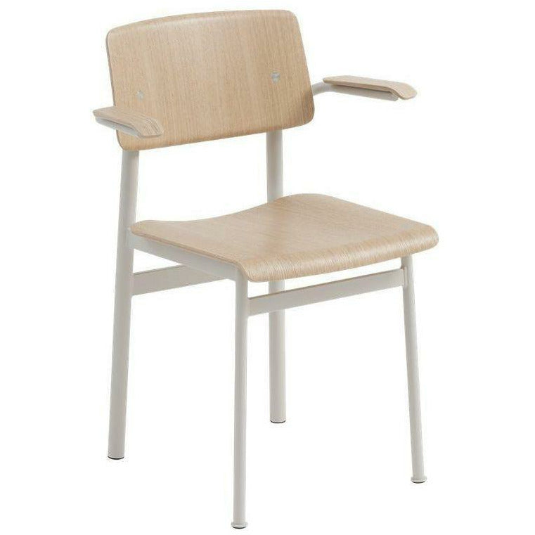 Muuto Loftstol med armstöd, ek/grå