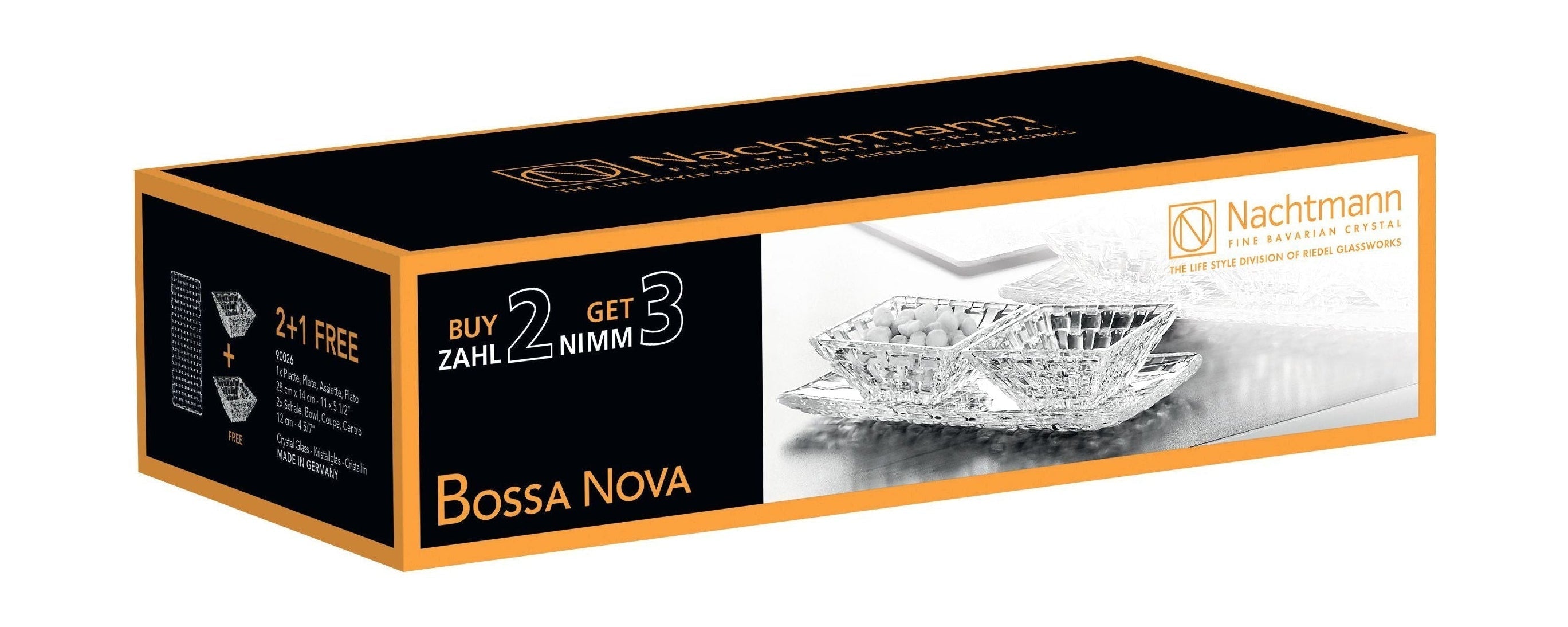 Nachtmann Bossa Nova Crystal Bowls Serving Kit, 3 st.