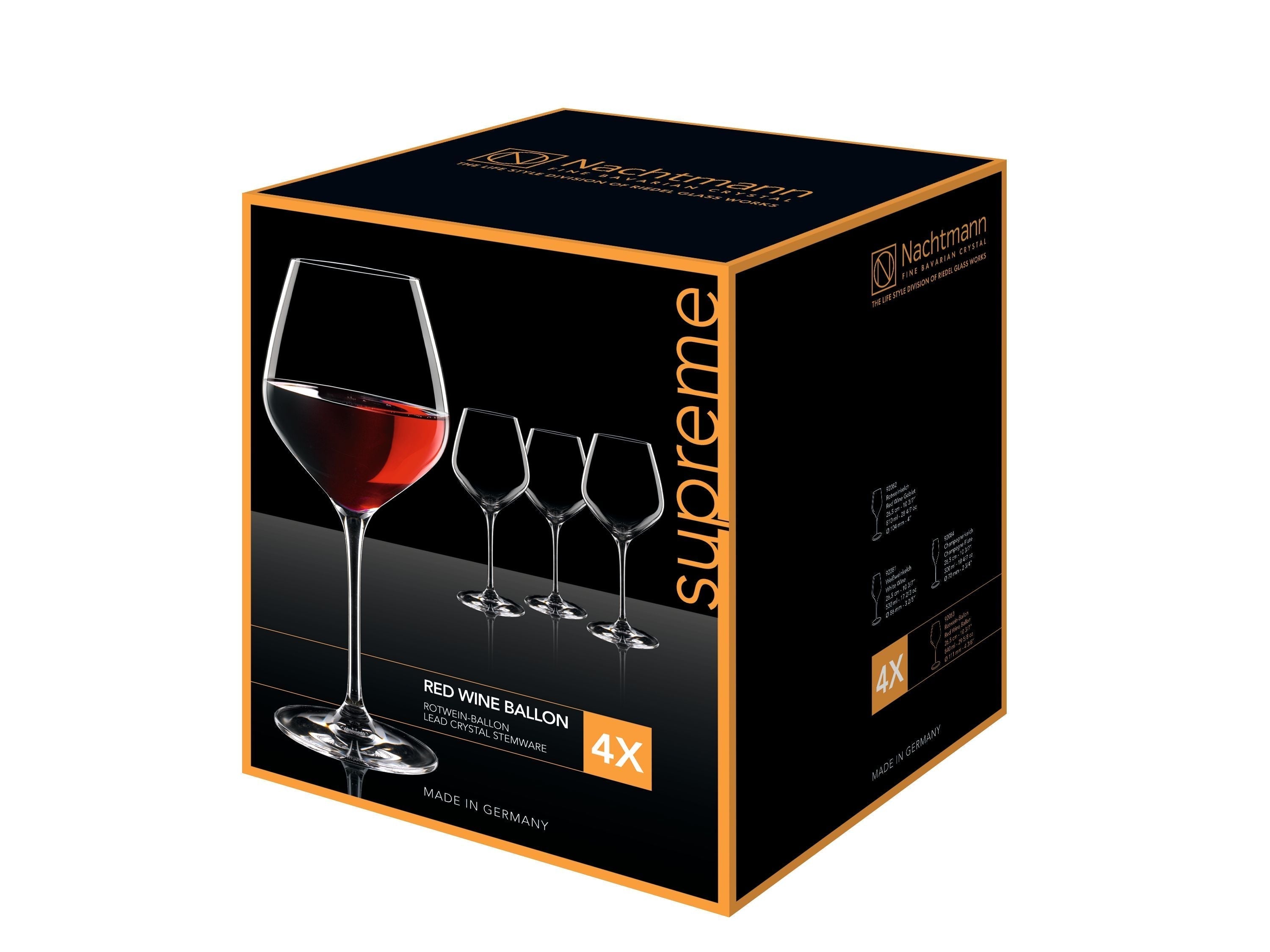 Nachtmann Supreme Bourgogne XL rött vinglas 840 ml, 4 st.