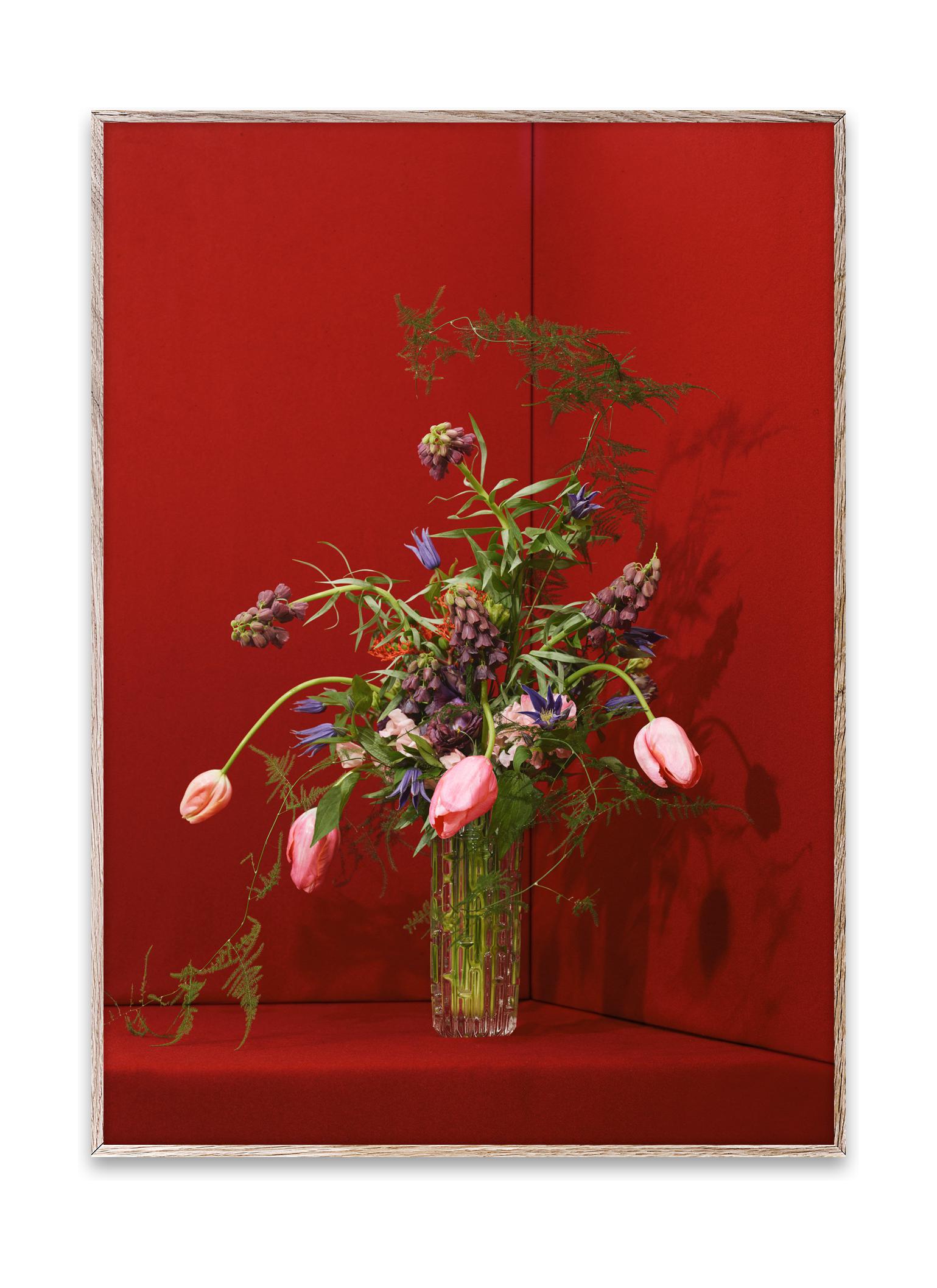 Paper Collective Flower 03 Poster 30x40 cm, röd
