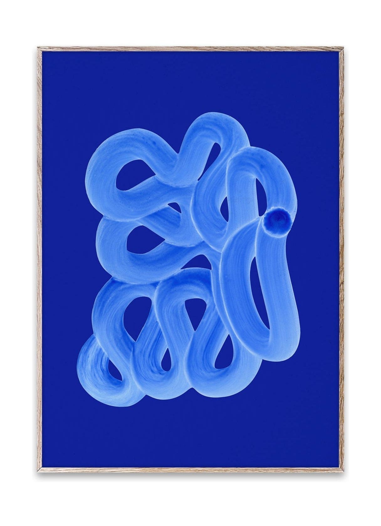 Paper Collective Blue Brush -affisch, 50x70 cm