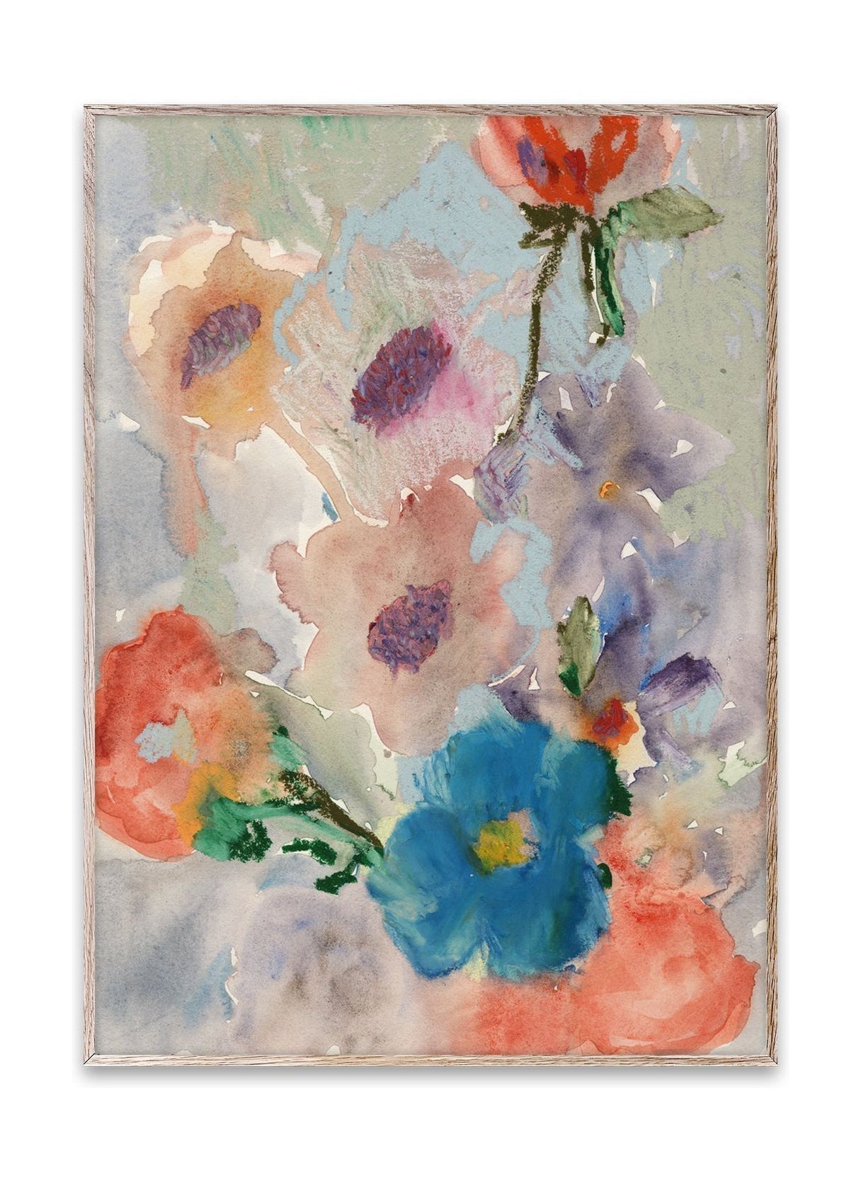 Paper Collective Massa blommor affisch, 50x70 cm