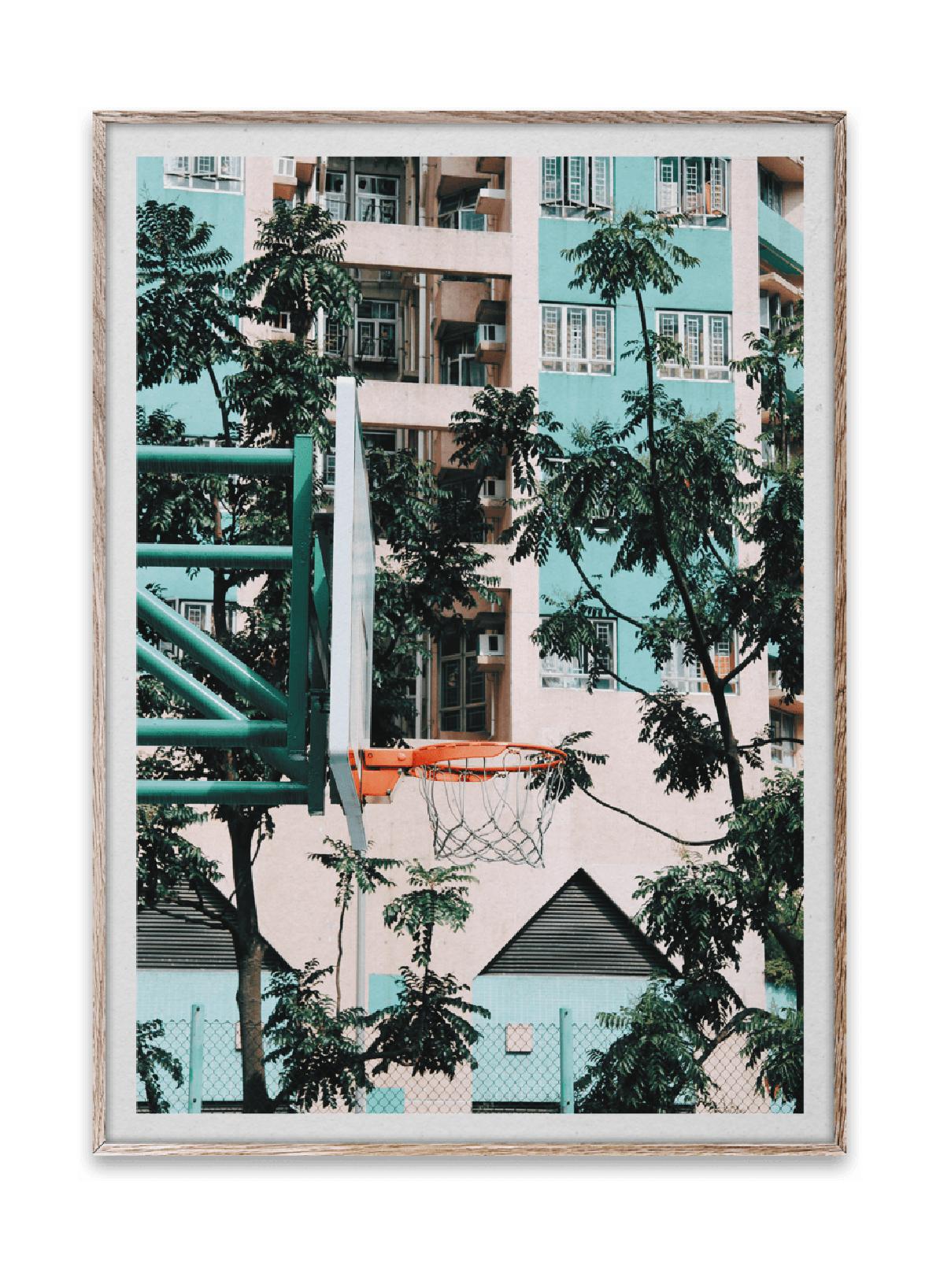 Paper Collective Städer i basket 01, Hong Kong -affisch, 30x40 cm