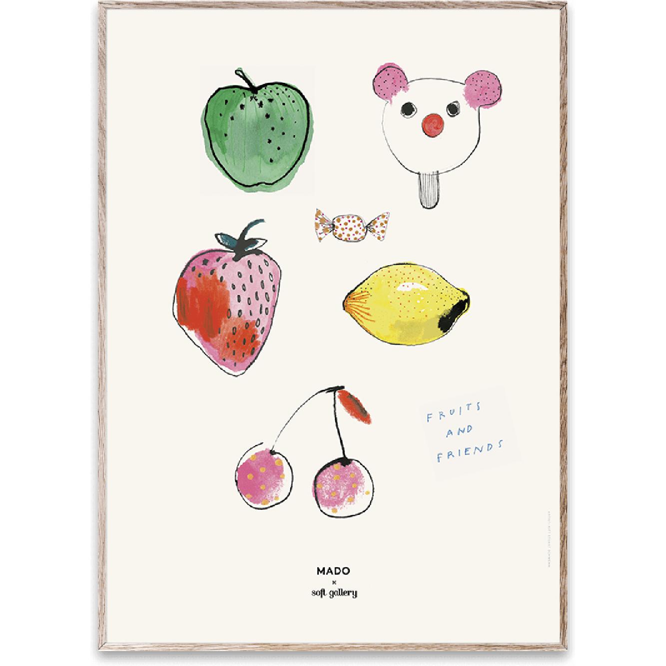Paper Collective Fruits & Friends Plakat, 50X70 Cm