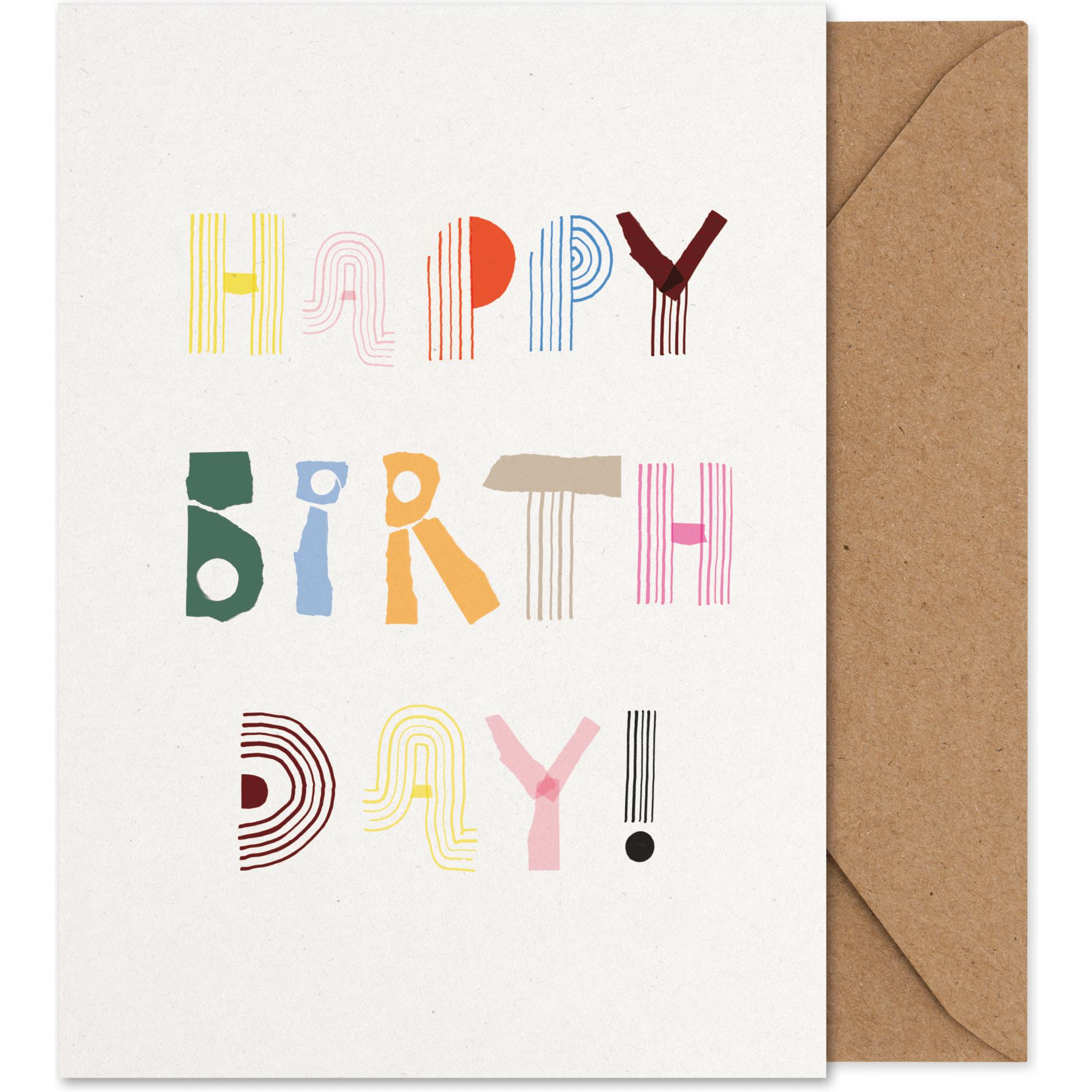 Paper Collective Grattis på födelsedagskonstkort