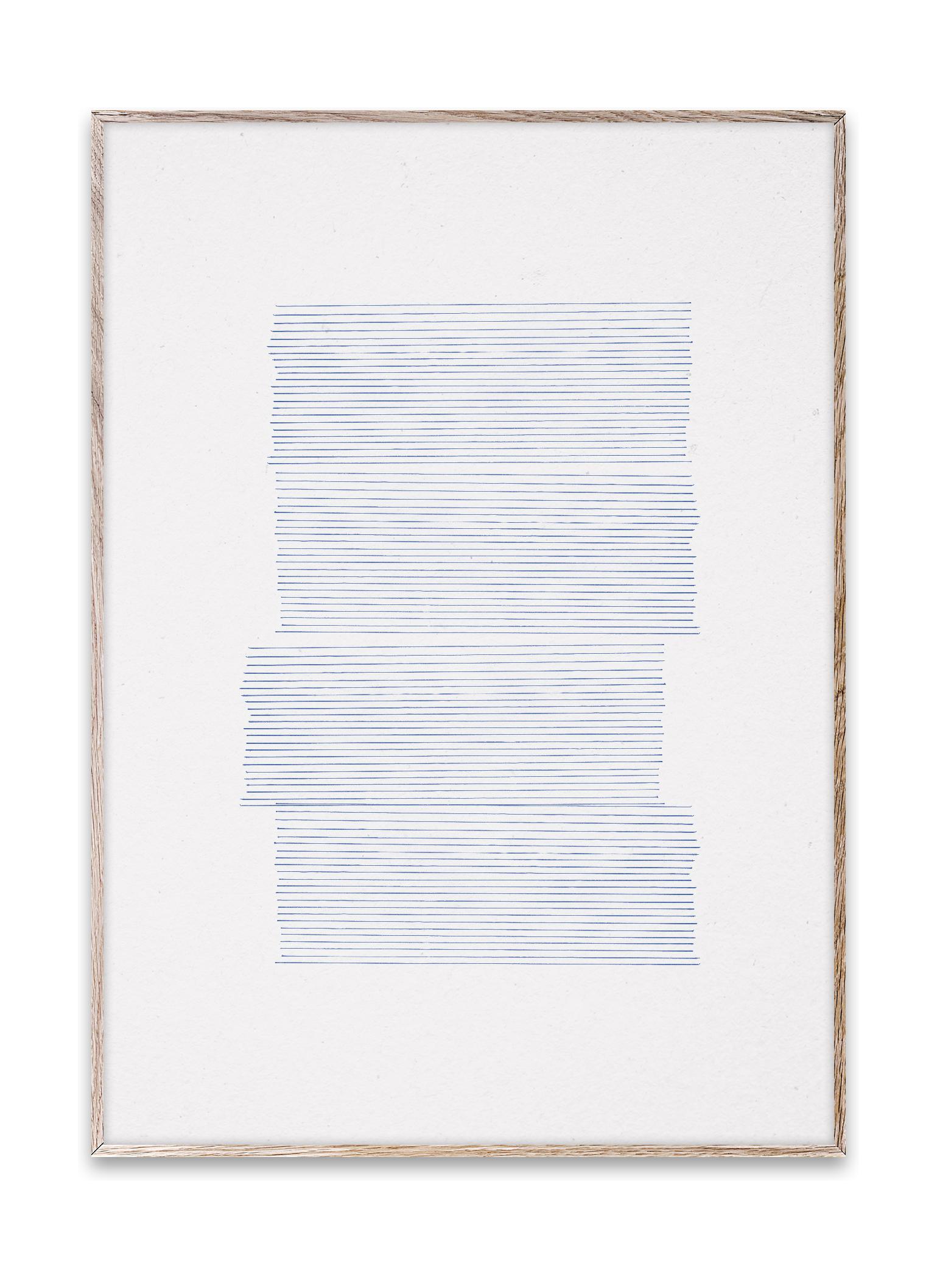 Paper Collective In i den blå 01 -affischen, 70x100 cm