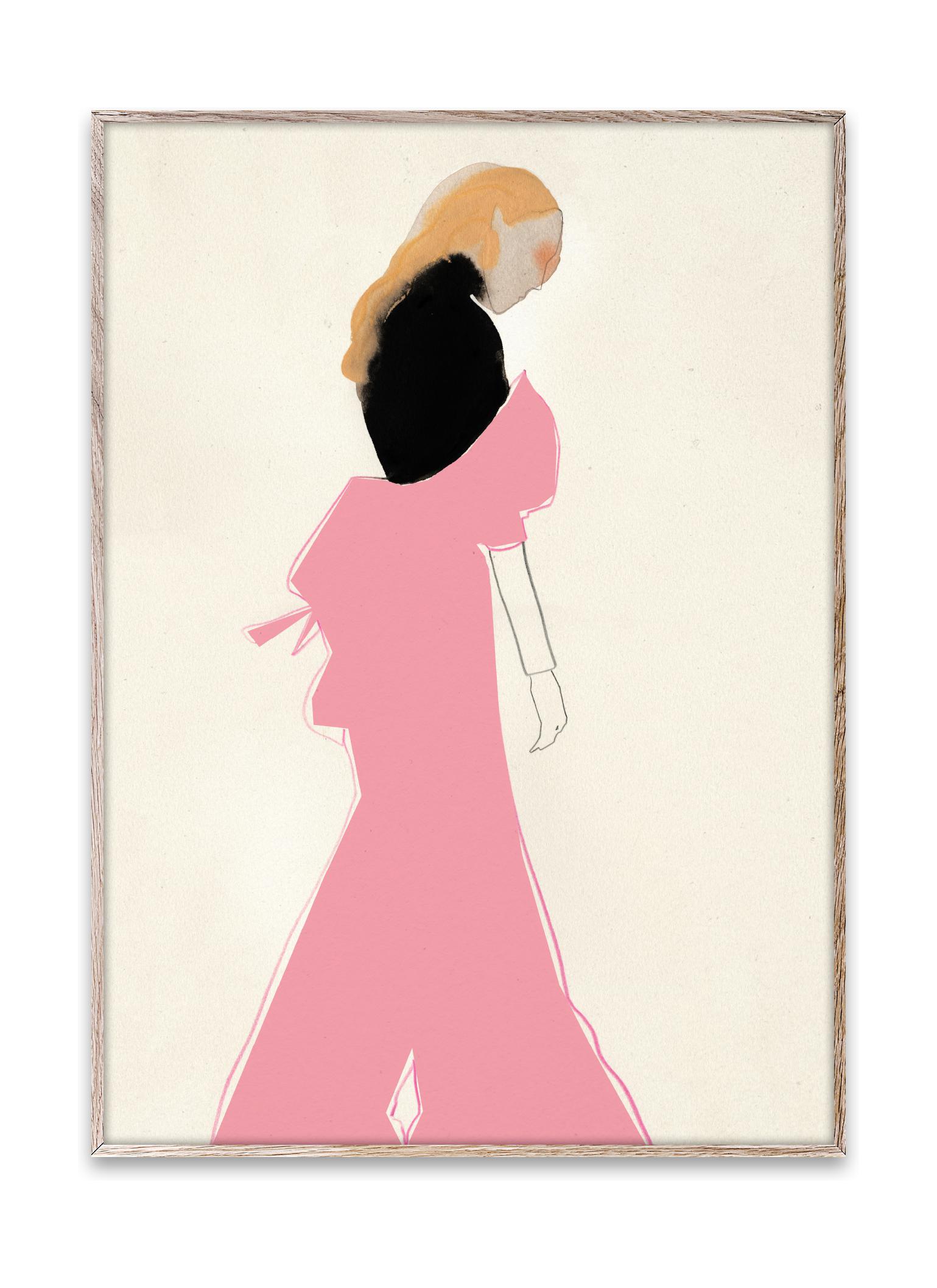 Paper Collective Rosa klänningsaffisch, 30x40 cm