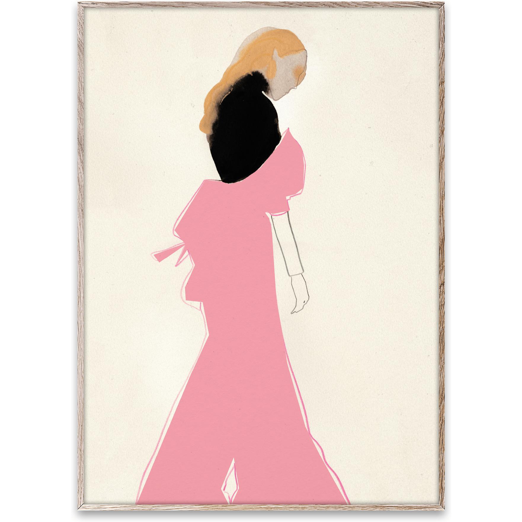 Paper Collective Rosa klänningsaffisch, 50x70 cm
