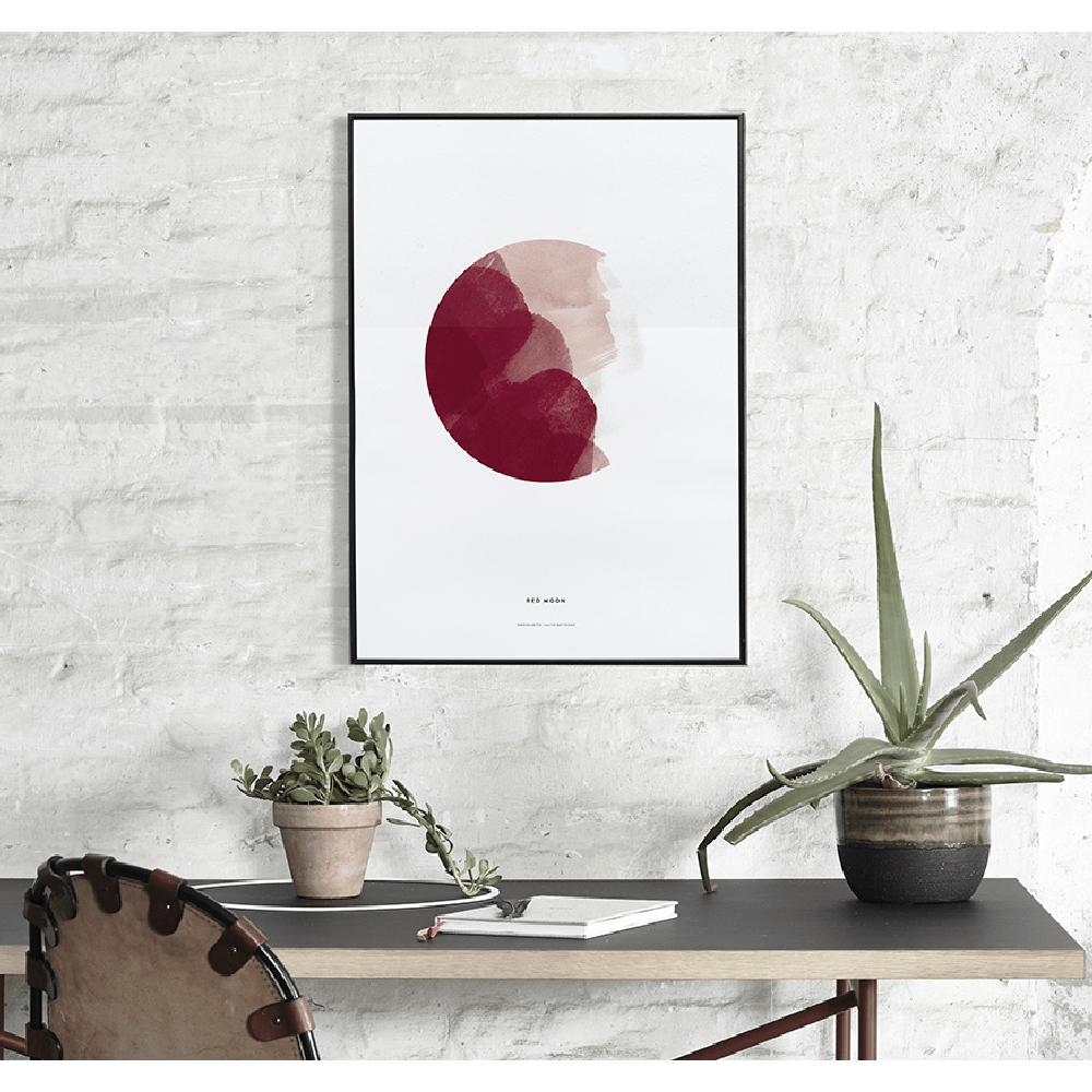 Paper Collective Red Moon Plakat, 50X70 Cm