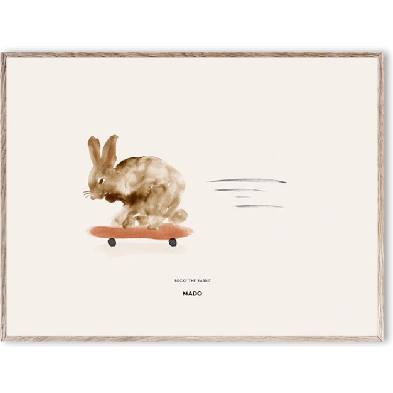Paper Collective Rocky the Rabbit -affischen, 30x40 cm