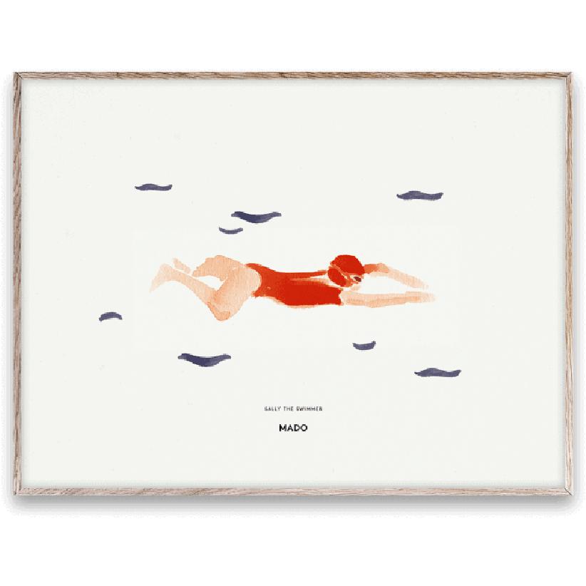 Paper Collective Sally The Swimmer Plakat, 30X40 Cm