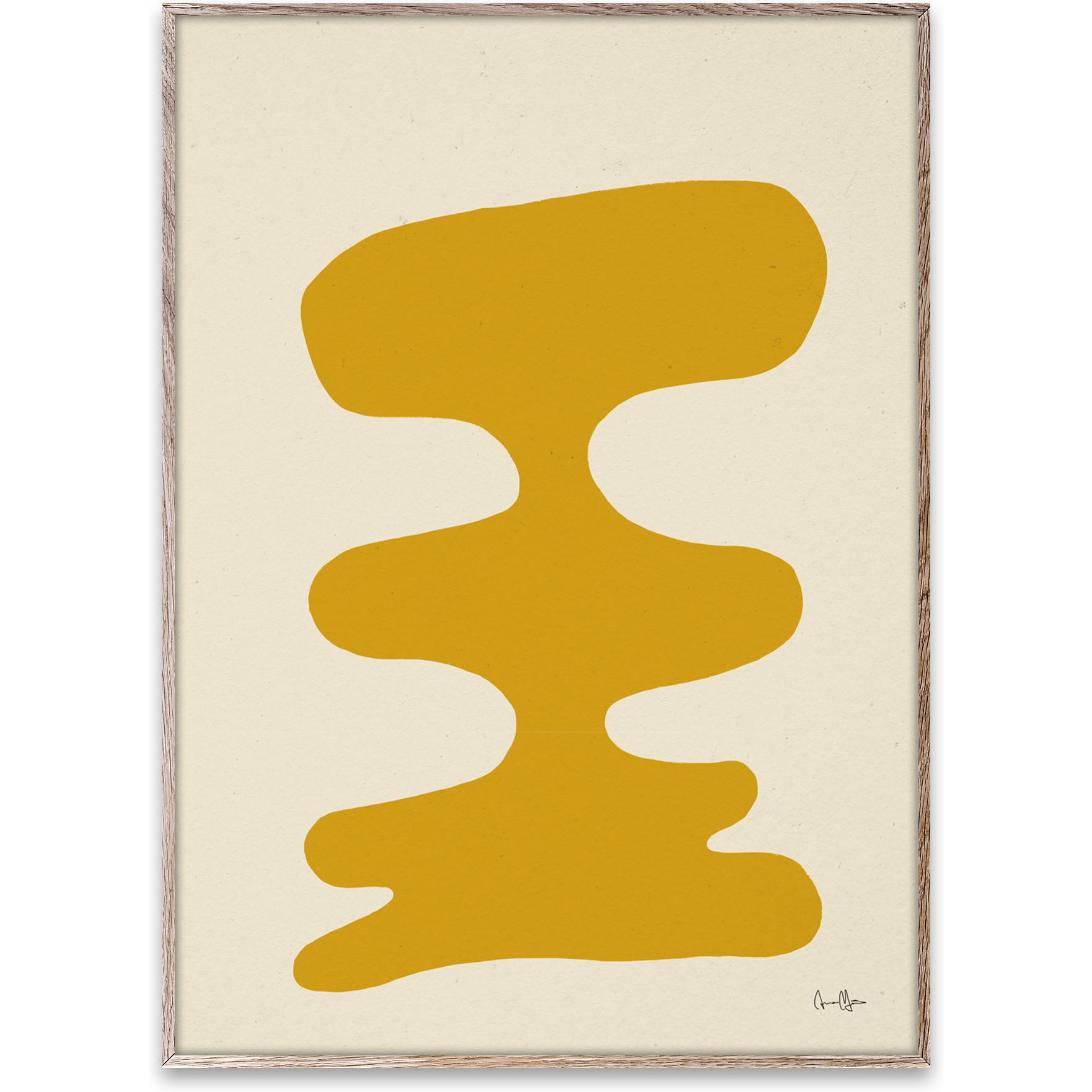 Paper Collective Mjuk gul affisch, 50x70 cm