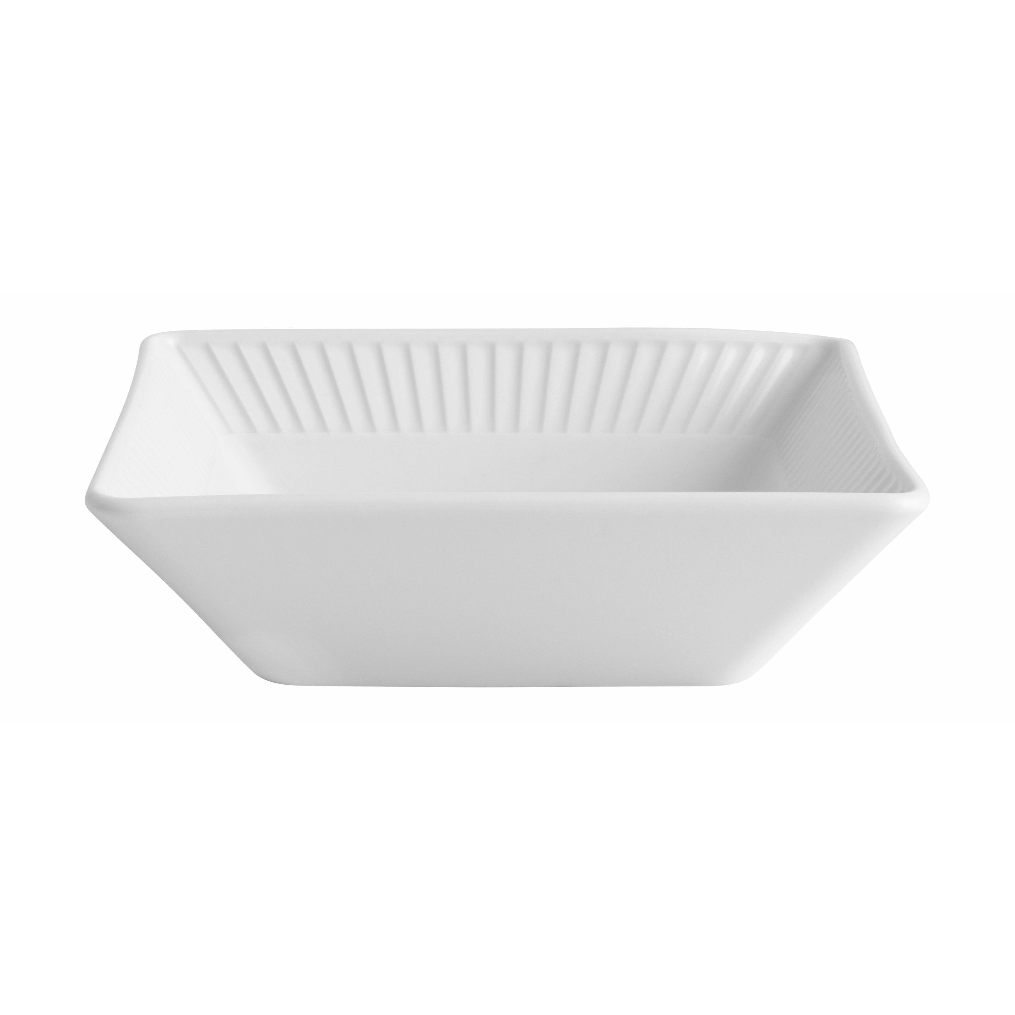 Pillivuyt Plissé Square Bowl White, 14 cm