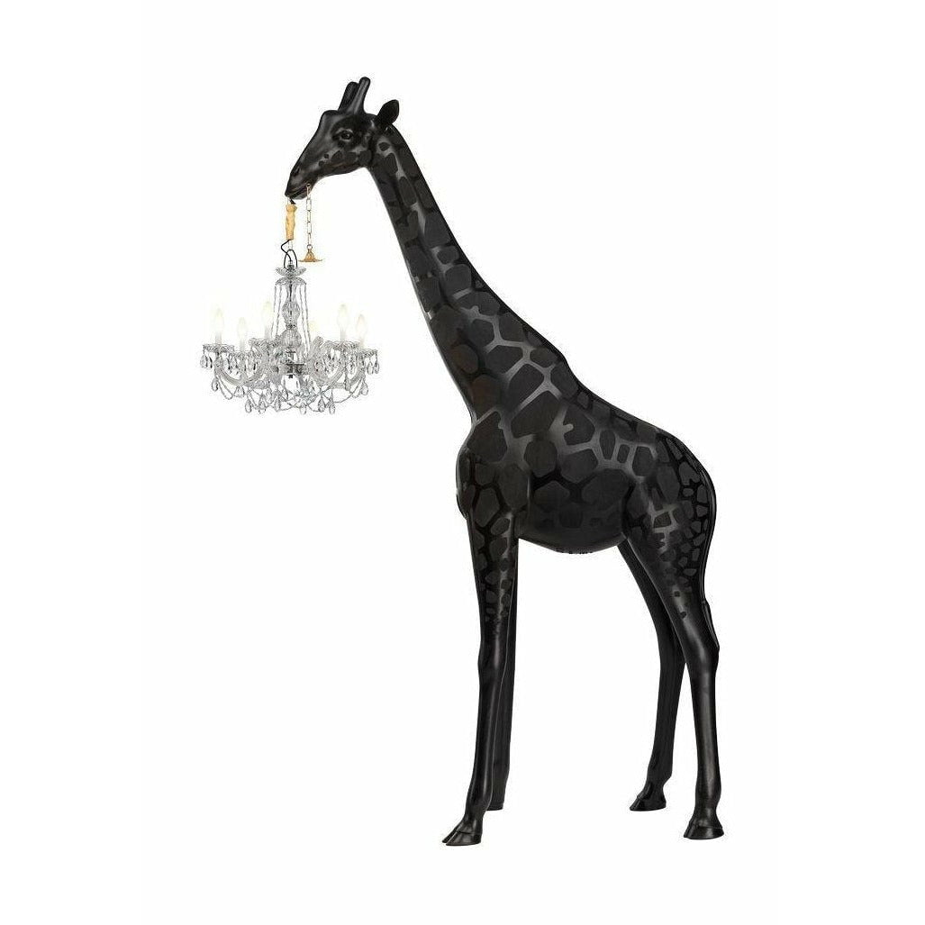 Qeeboo Giraff i kärlek utomhus golvlampa h 2,65 m, svart