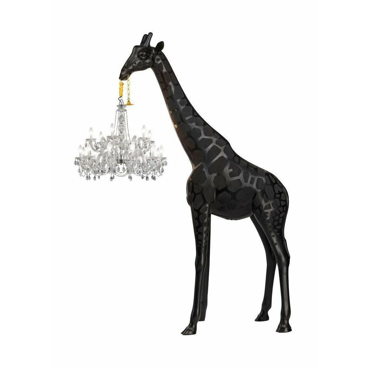 Qeeboo Giraff i kärlek utomhus golvlampa h 4m, svart