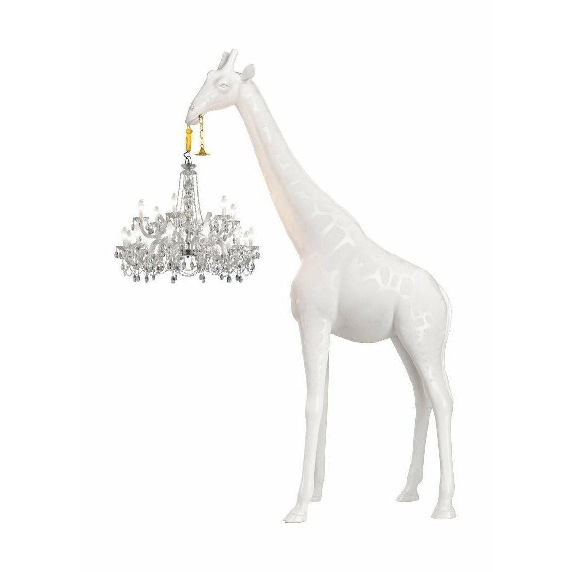 Qeeboo Giraff i kärlek utomhus golvlampa h 4m, vit