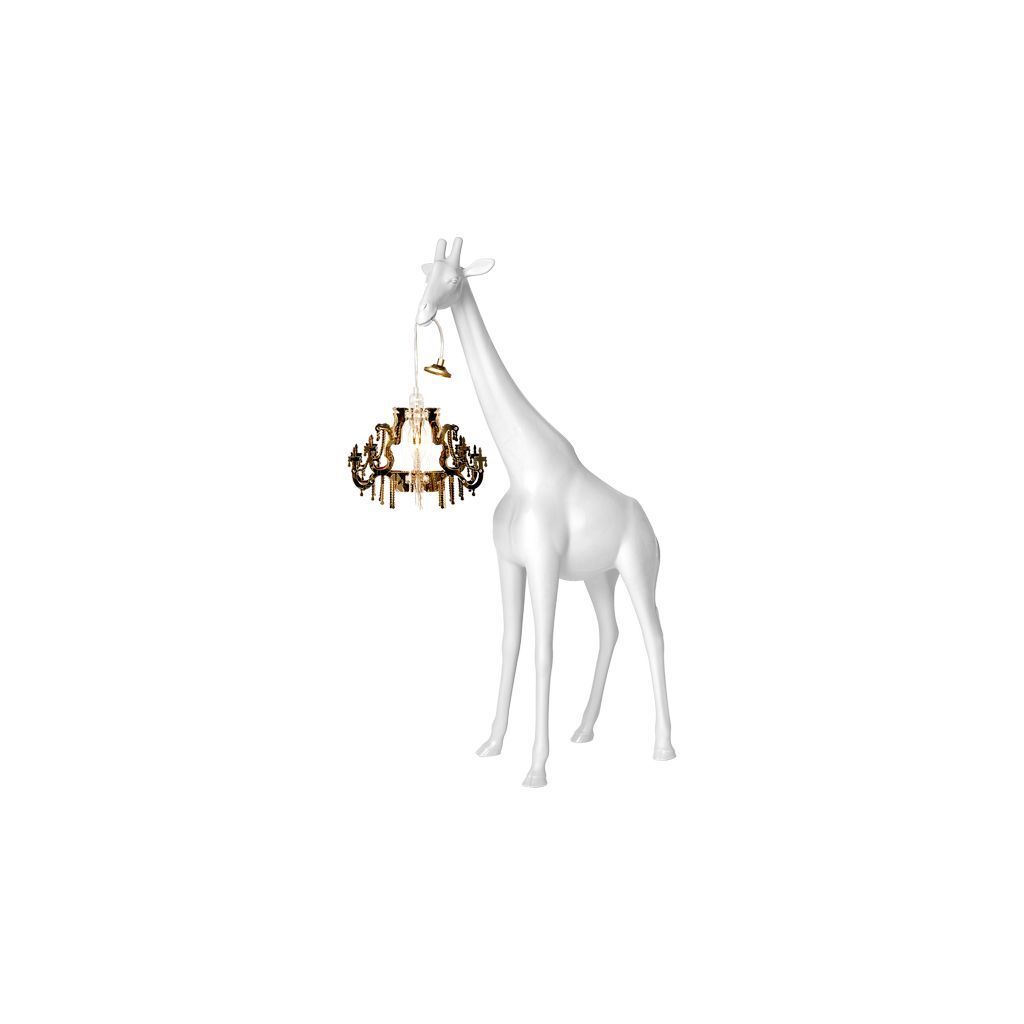 Qeeboo Giraff i kärlek golvlampa xs h 1m, vit