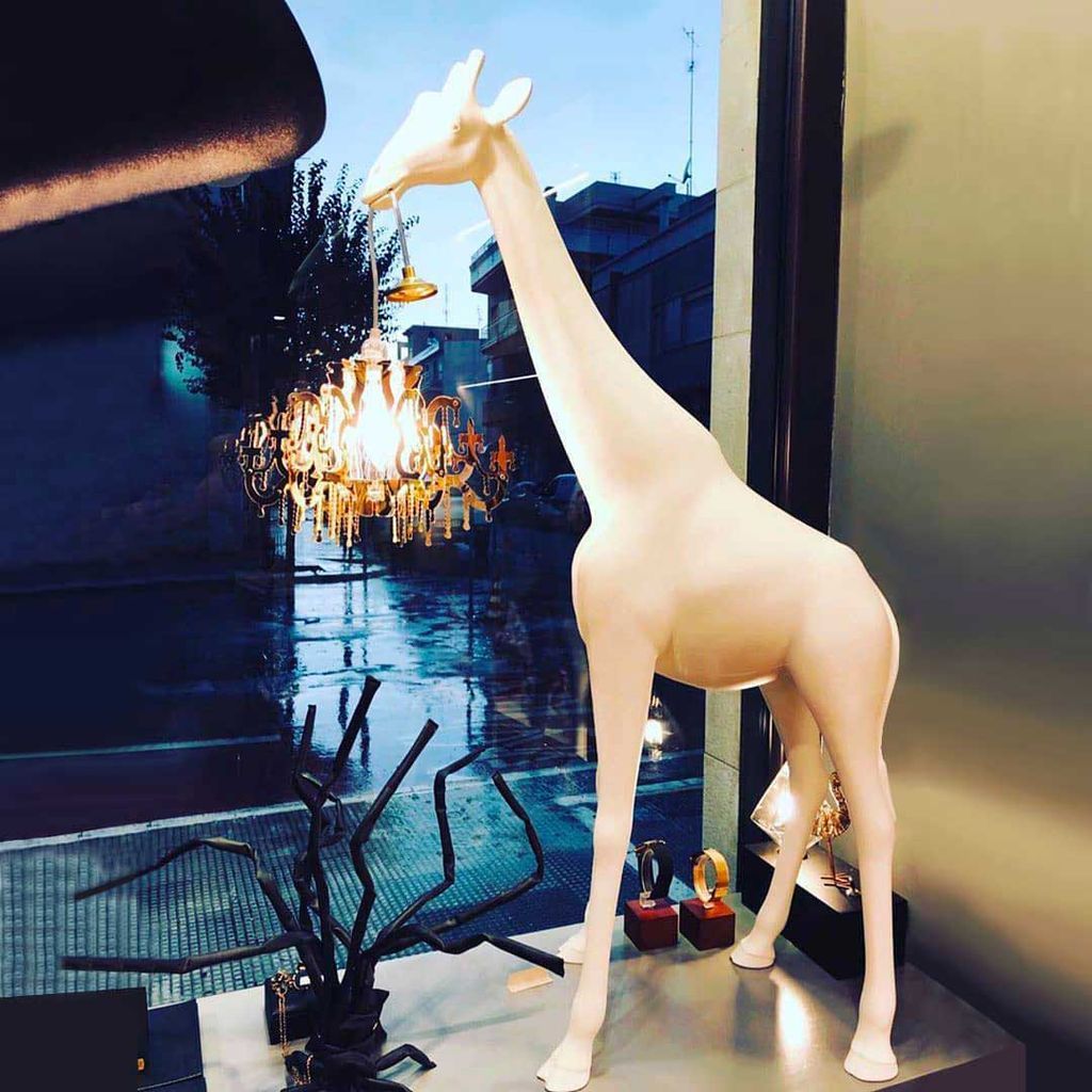 Qeeboo Giraffe in Love Gulvlampe XS H 1m, Hvid