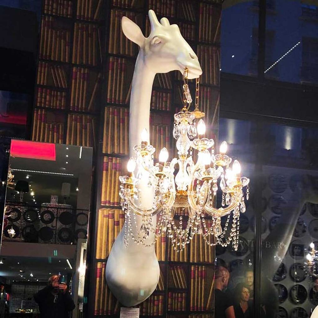 Qeeboo Giraffe in Love Væglampe H 1.73m, Hvid