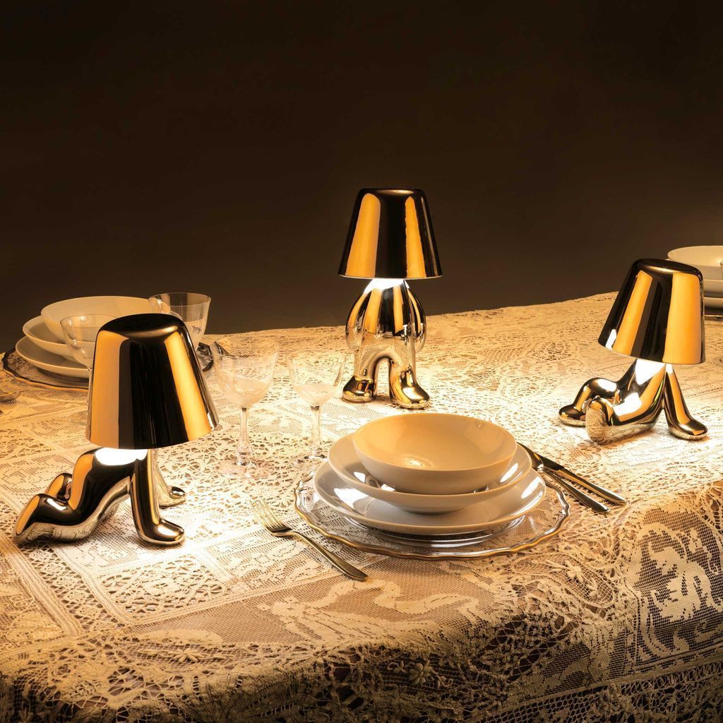 Qeeboo Golden Brothers bordslampa av Stefano Giovannoni, Joe