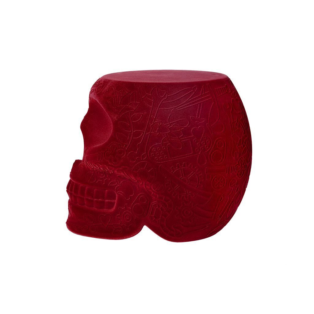 Qeeboo Mexikos stol/sidobord sammetfinish, röd