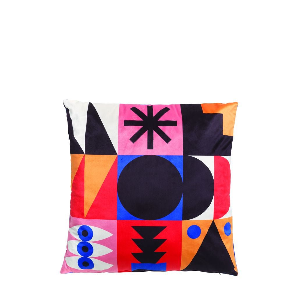 Qeeboo Oggian Pude 45x45 cm, Red Palm