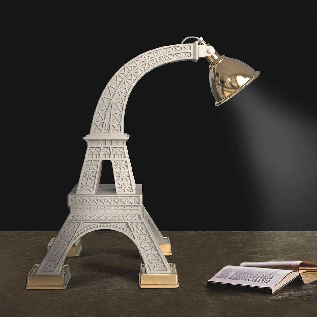 Qeeboo Paris bordslampa efter studiojobb m, vit