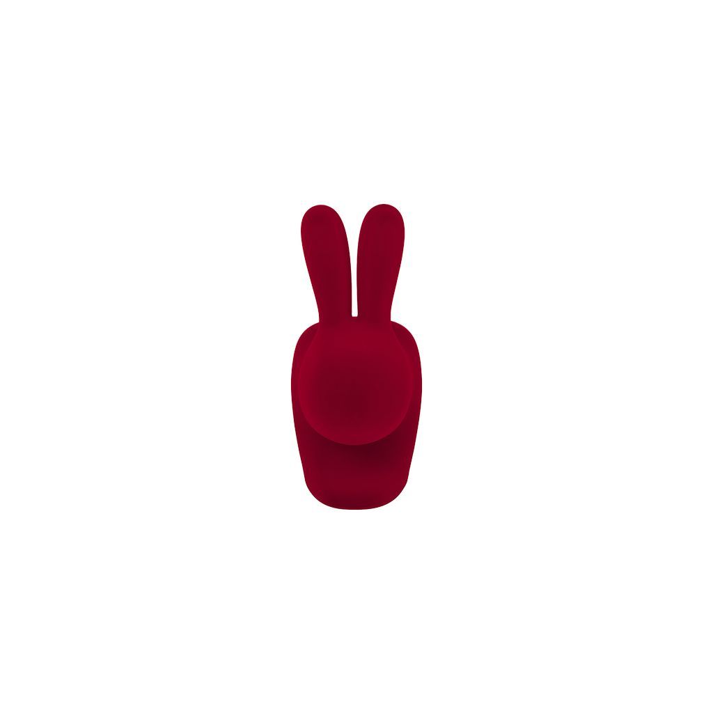Qeeboo Rabbit Book Support med Velvet XS, Red
