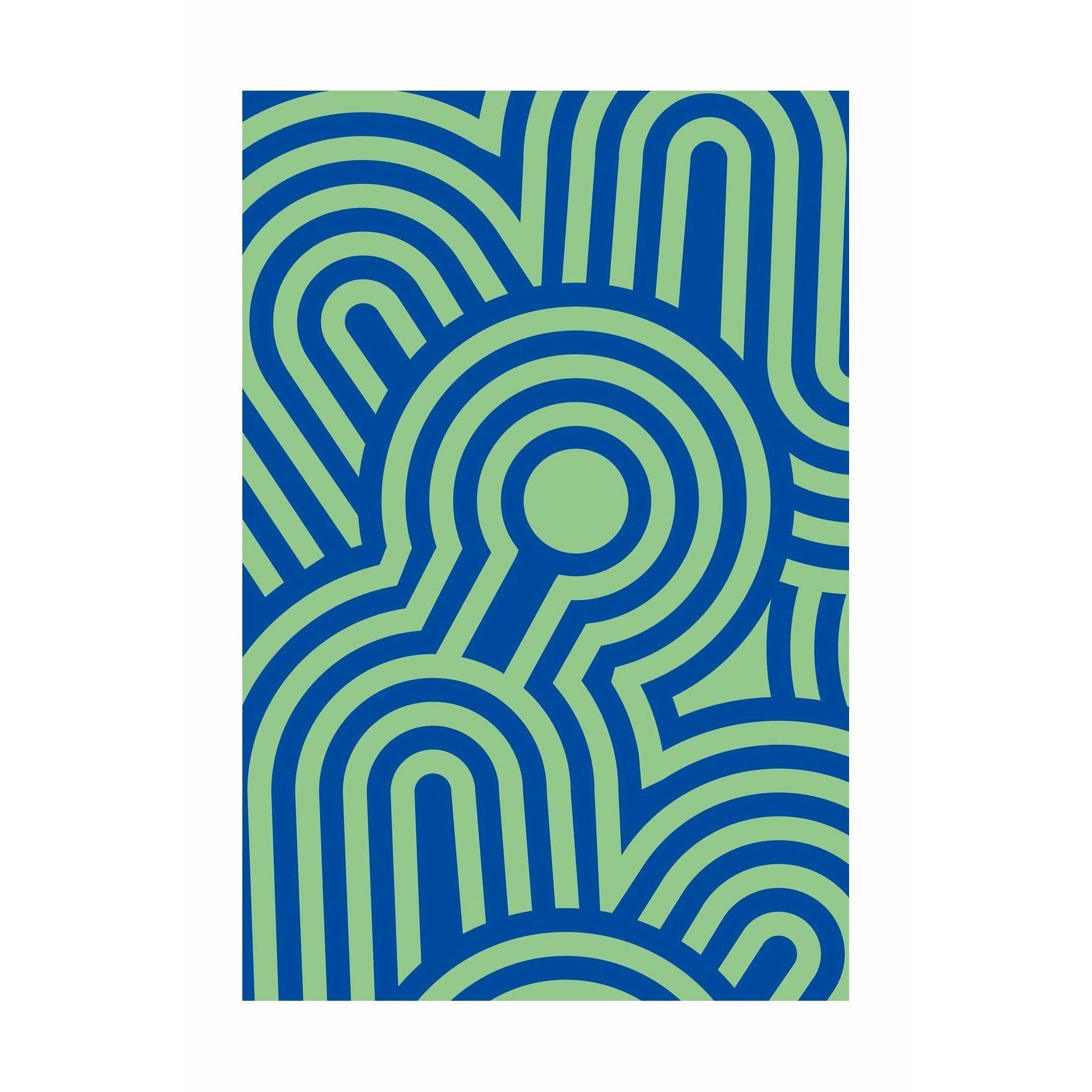 Qeeboo Stilema 6 filt 200x300 cm, grönt/blått