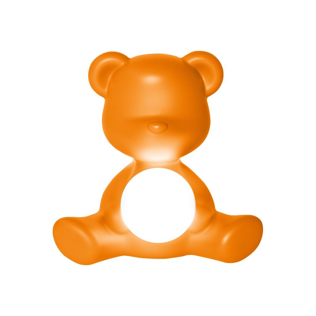 Qeeboo Teddy Girl laddningsbar LED -bordslampa, orange