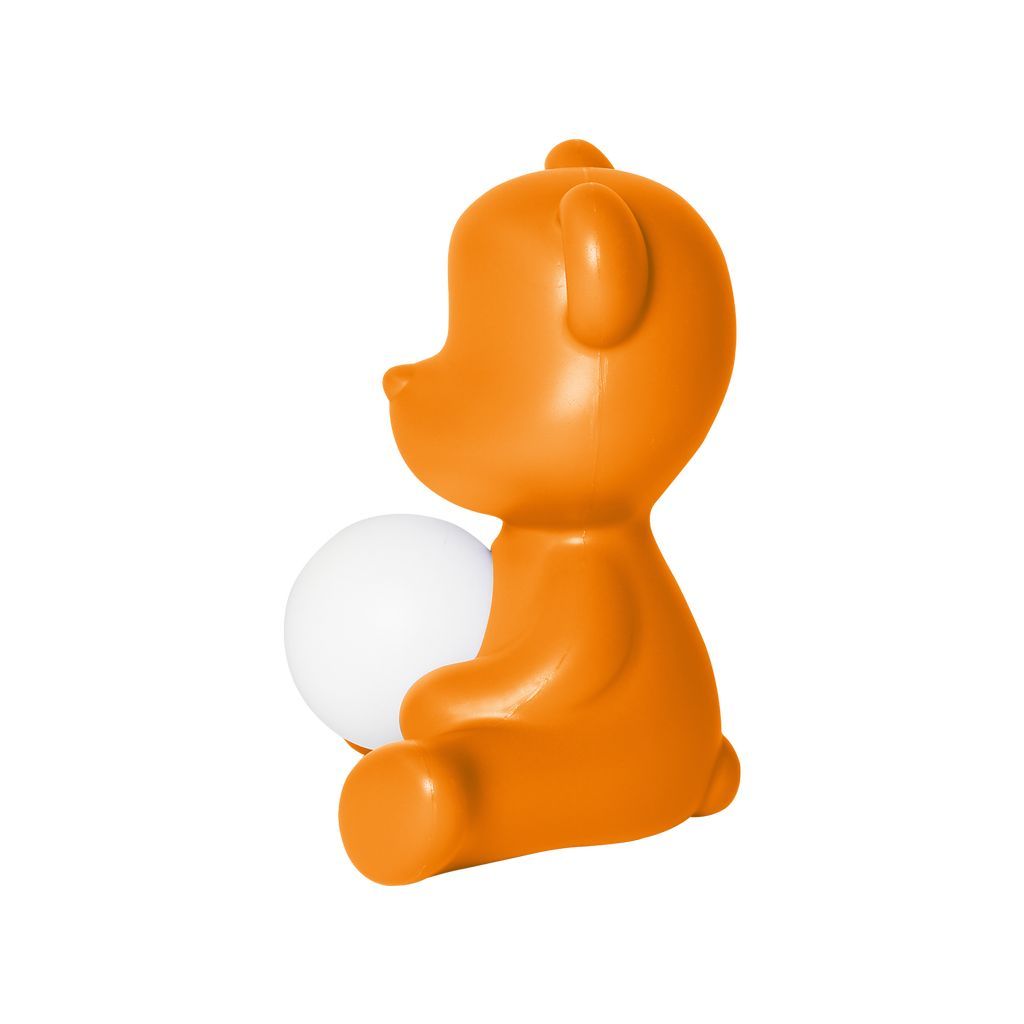 Qeeboo Teddy Girl laddningsbar LED -bordslampa, orange