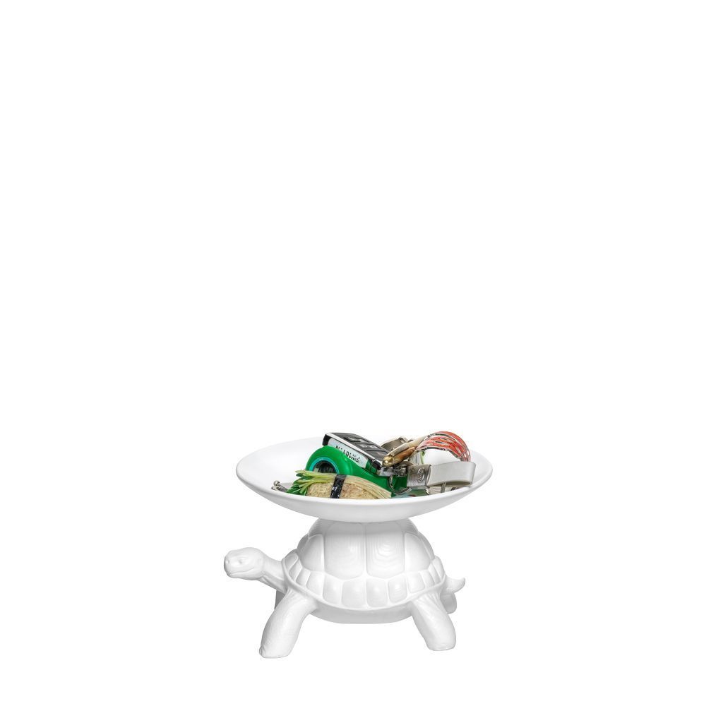 Qeeboo Turtle Carry Pocket Emptier XS, Hvid