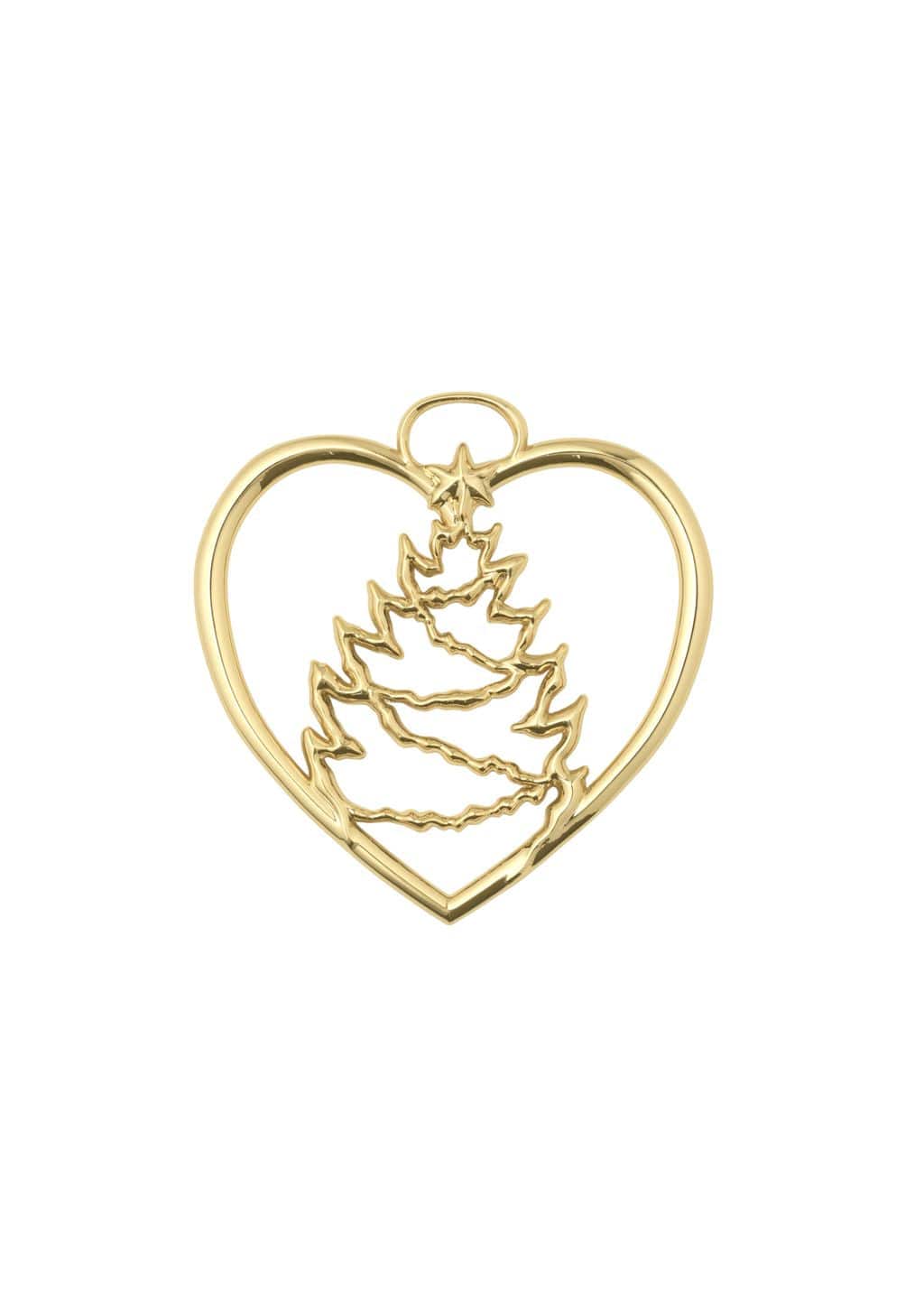 Rosendahl Karen Blixen Heart Christmas Tree H7.5 cm, guldad