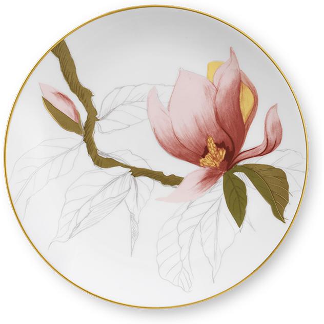 Royal Copenhagen Flora Plate Magnolia, 19 cm