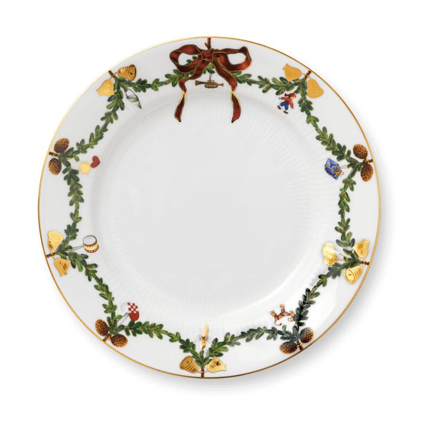 Royal Copenhagen Star Rifled Christmas Plate, 22 cm