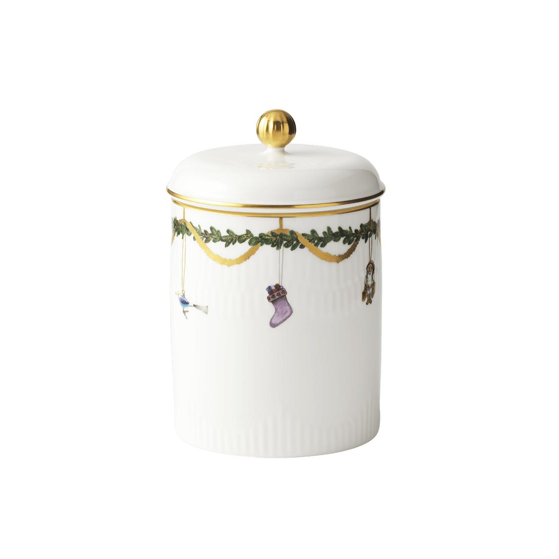Royal Copenhagen Star Rifled Christmas Lid Jar, 16cm