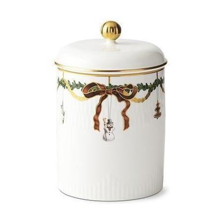 Royal Copenhagen Star Rifled Christmas Lid Jar, 16cm