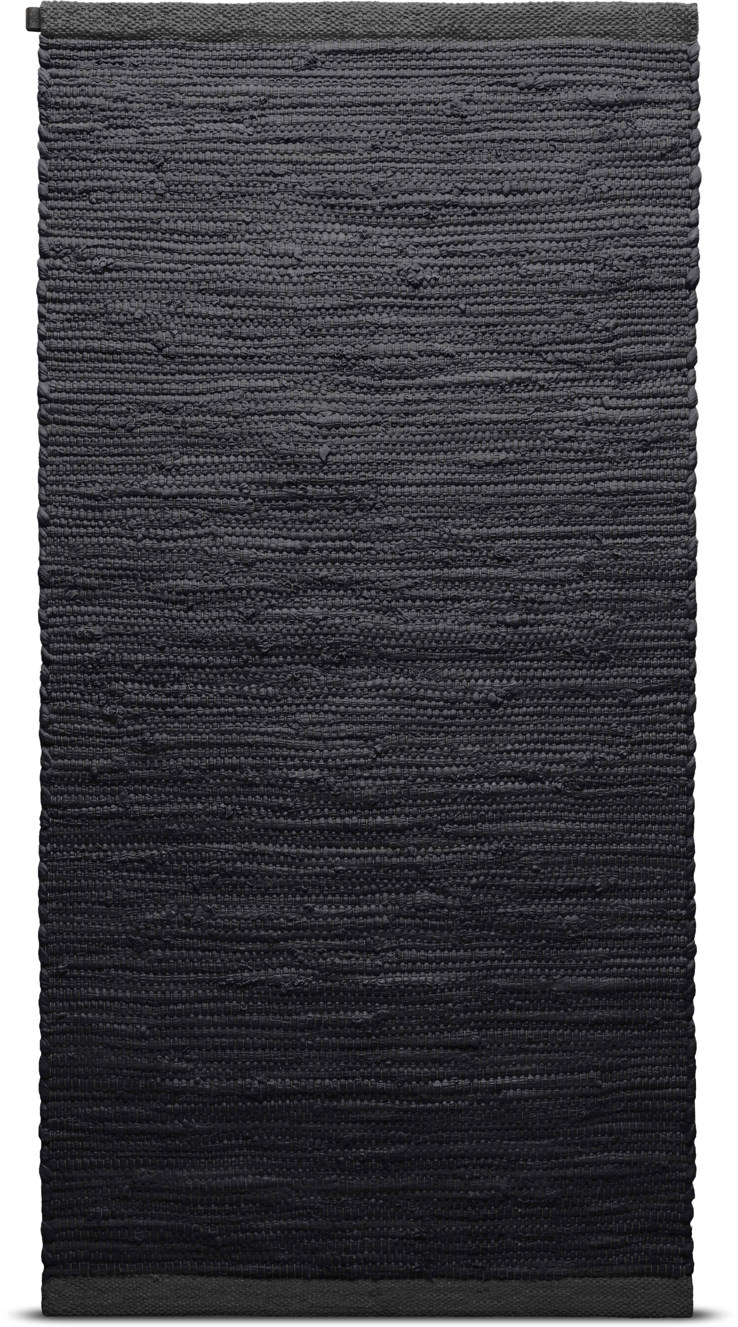 Rug Solid Cotton Tæppe 65 x 135 Cm, Charcoal