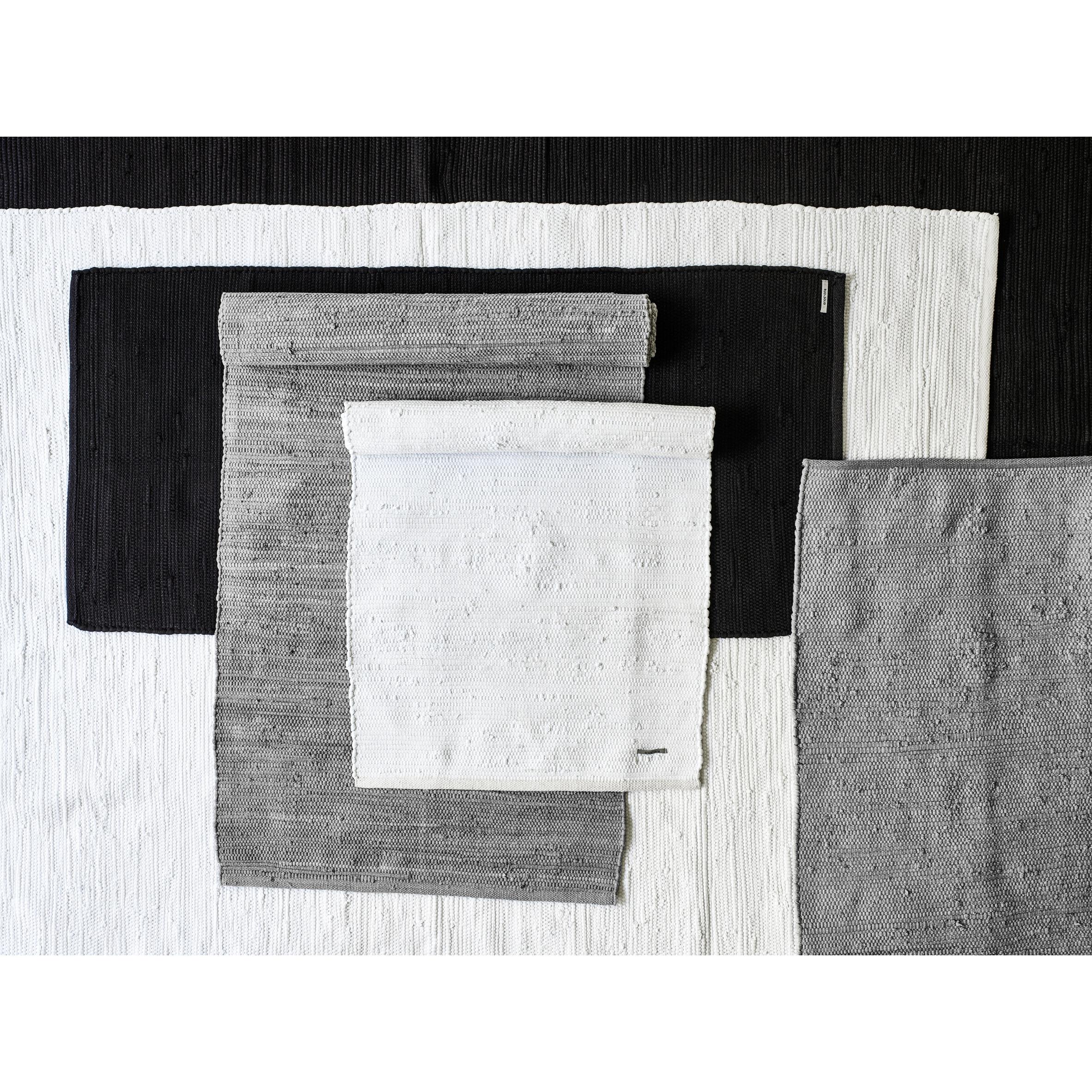 Rug Solid Bomullsfilt svart, 65 x 135 cm