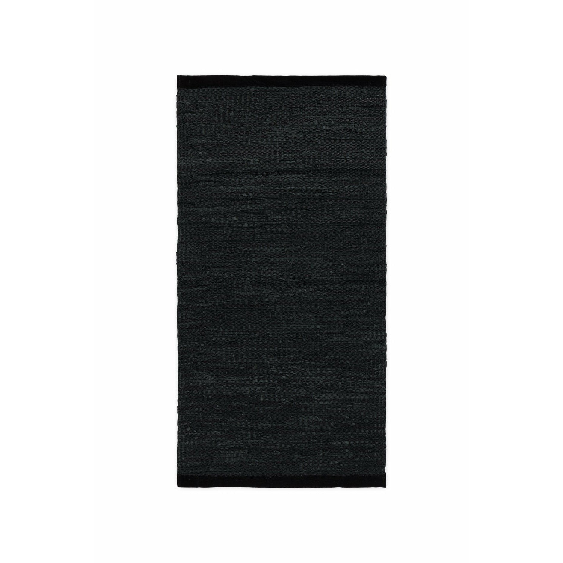 Rug Solid Leather Tæppe Black, 60 x 90 cm