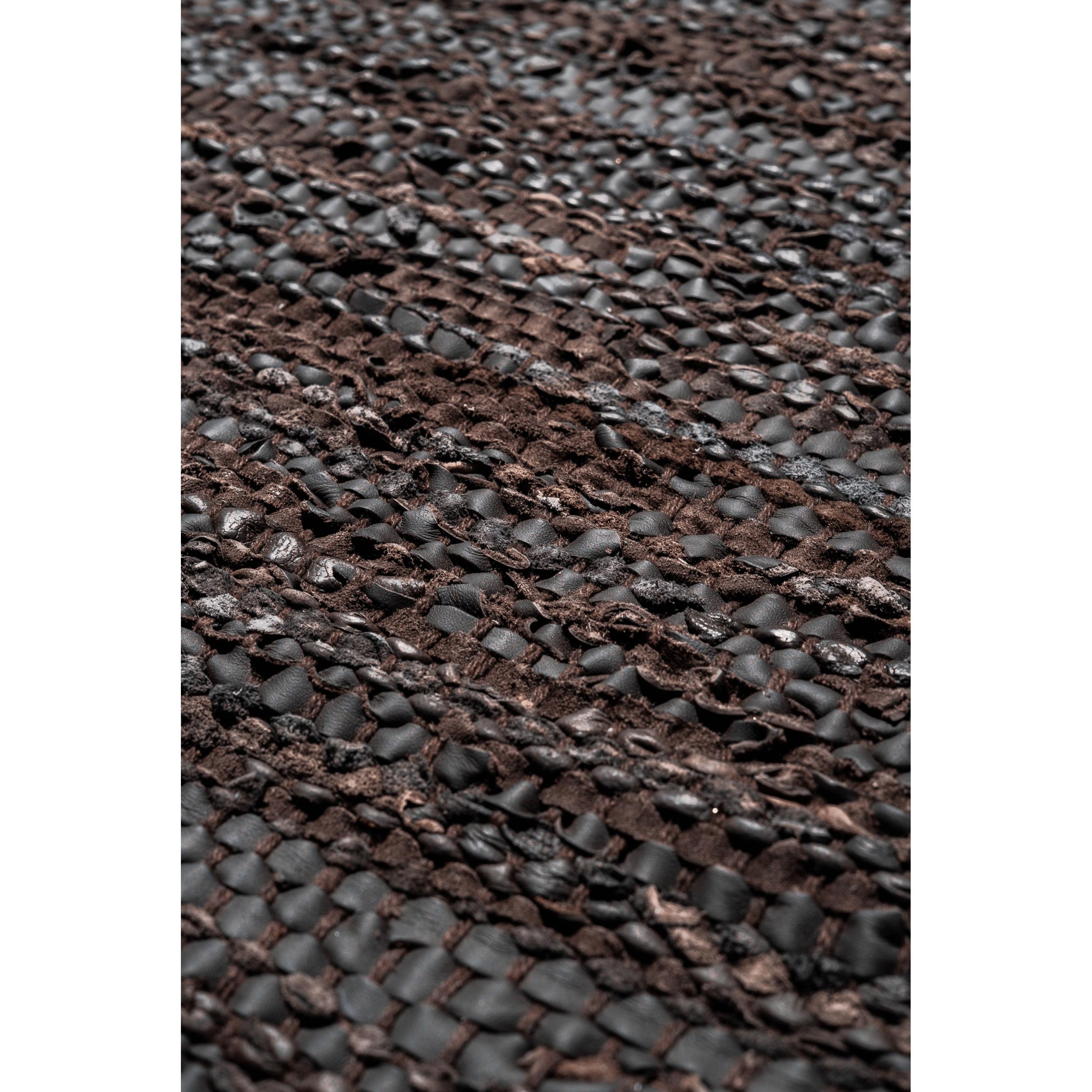 Rug Solid Leather Tæppe Choco, 200 x 300 cm