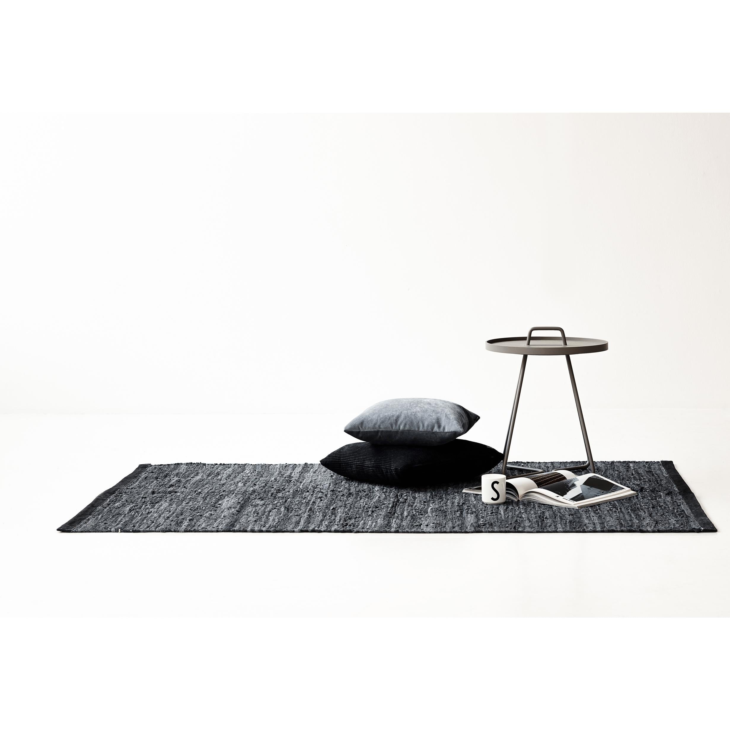 Rug Solid Läderfilt mörkgrå, 200 x 300 cm