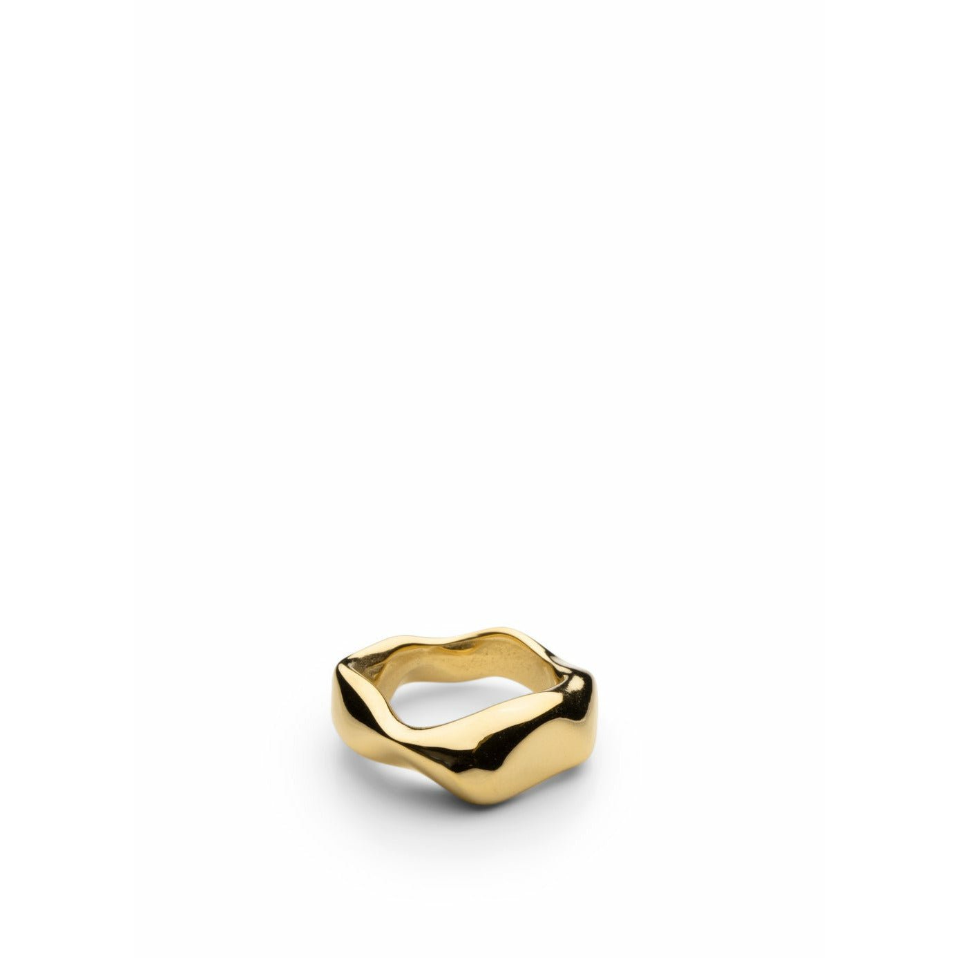 Skultuna Chunky petit ring stor guldpläterad, Ø1,97 cm
