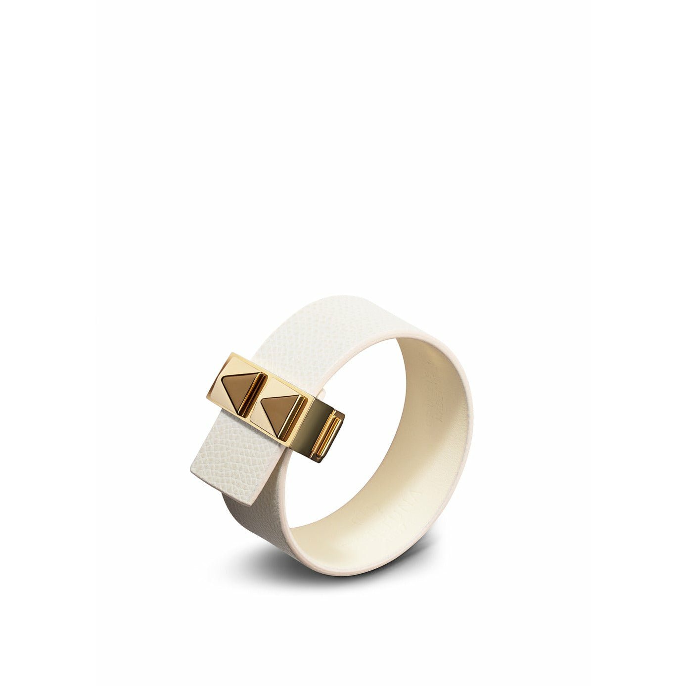 Skultuna CLASP Rift's Thin Armband Gold Plated 23 mm l 17 & 18 cm, White