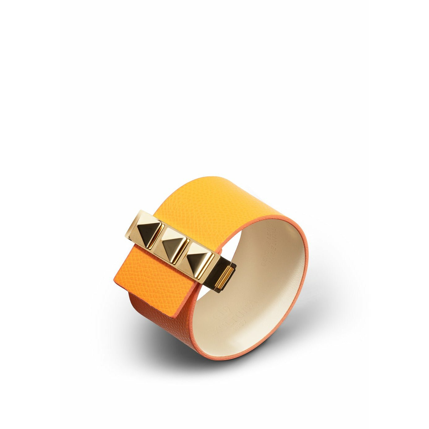 Skultuna LAPP -nitar tunt armband guld pläterad 38 mm l 17 & 18 cm, orange