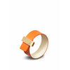 Skultuna Clasp Thin Læder Armbånd Læder/Forgyldt 23 mm L 17 & 18 cm, Orange