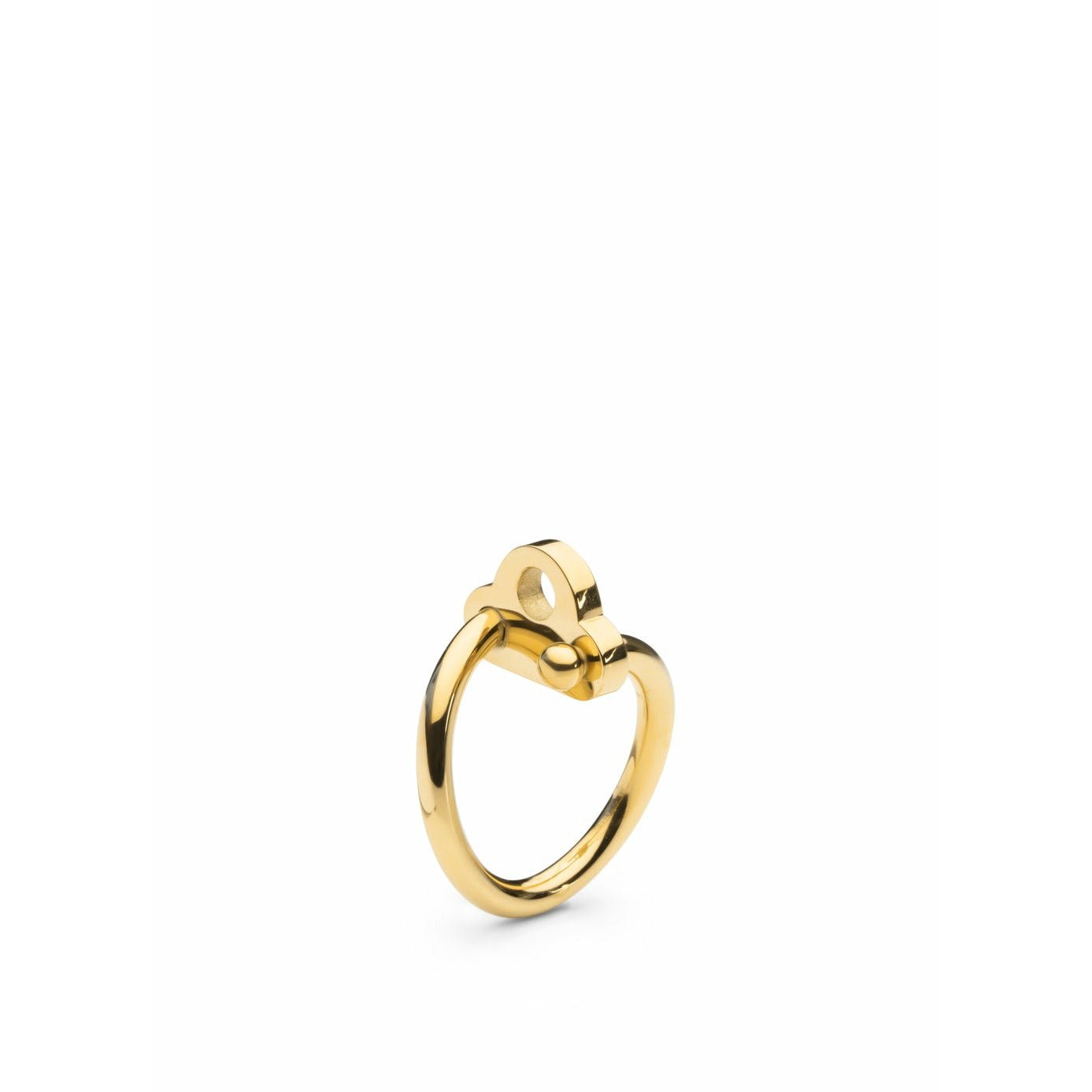 Skultuna Key Ring Medium Gold Plated, Ø1.81 cm