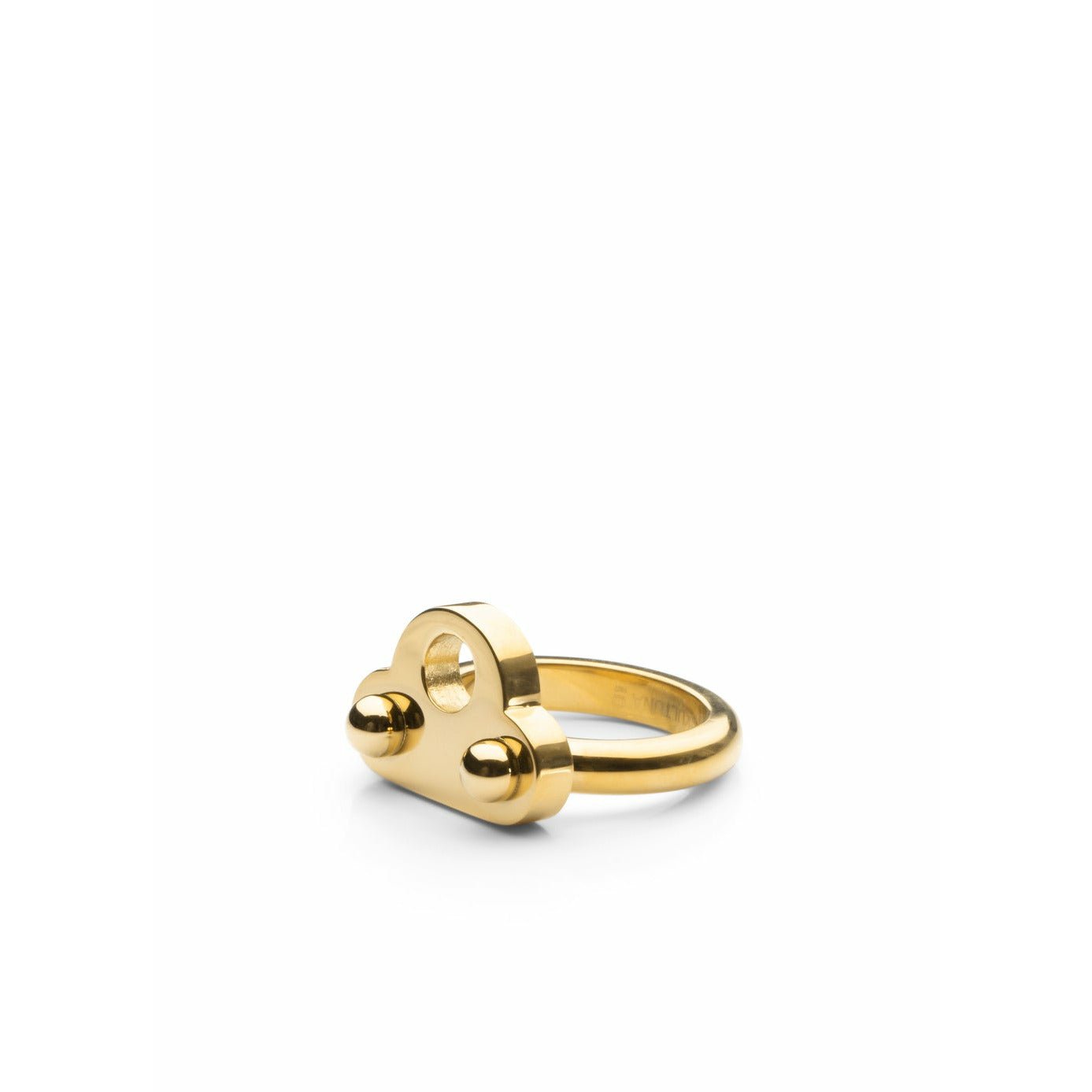 Skultuna Key Signet Ring Little Gold Plated, Ø1.6 cm