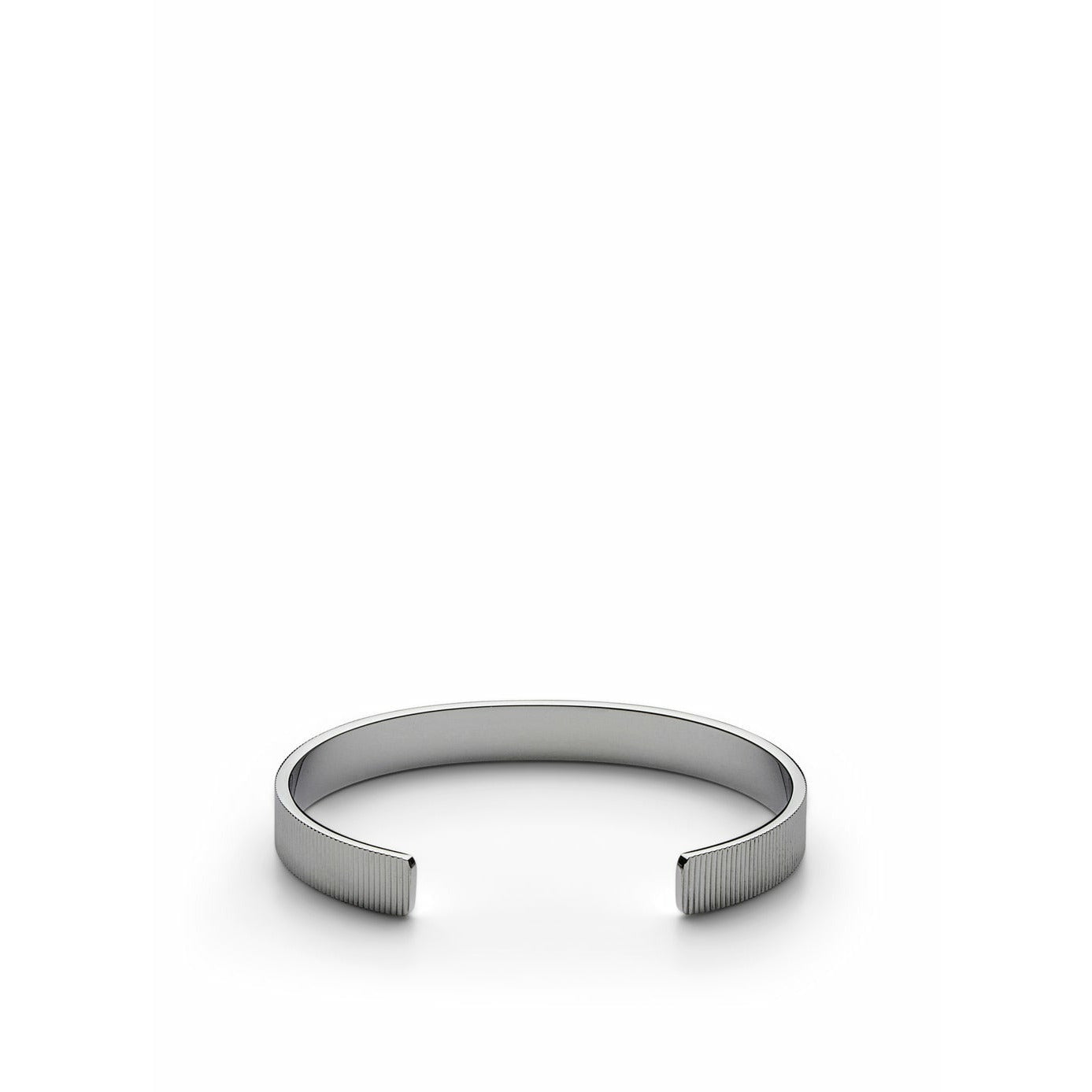Skultuna Ribbat armband medium polerat stål, Ø16,5 cm