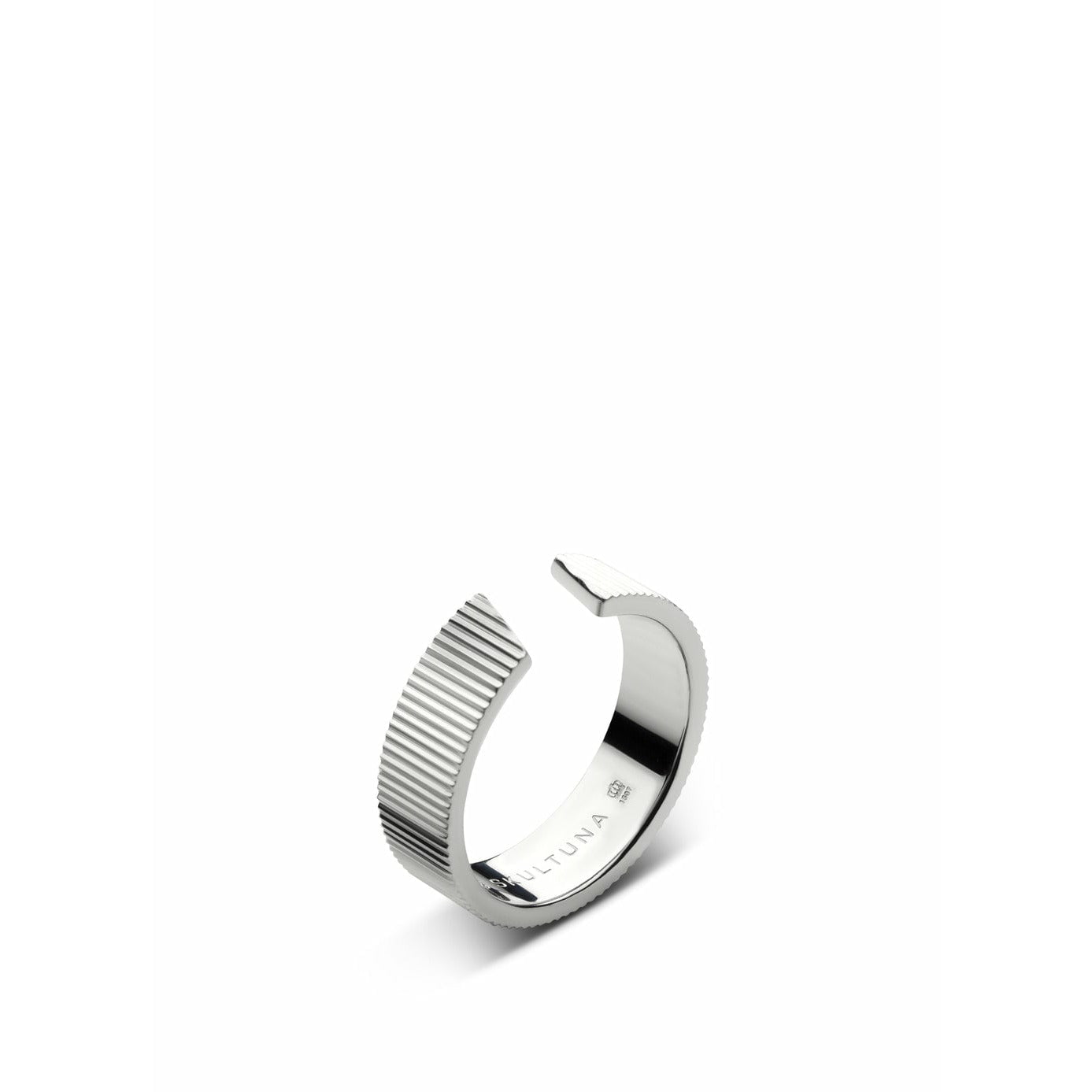 Skultuna Ribbad ring vid litet polerat stål, Ø1,6 cm